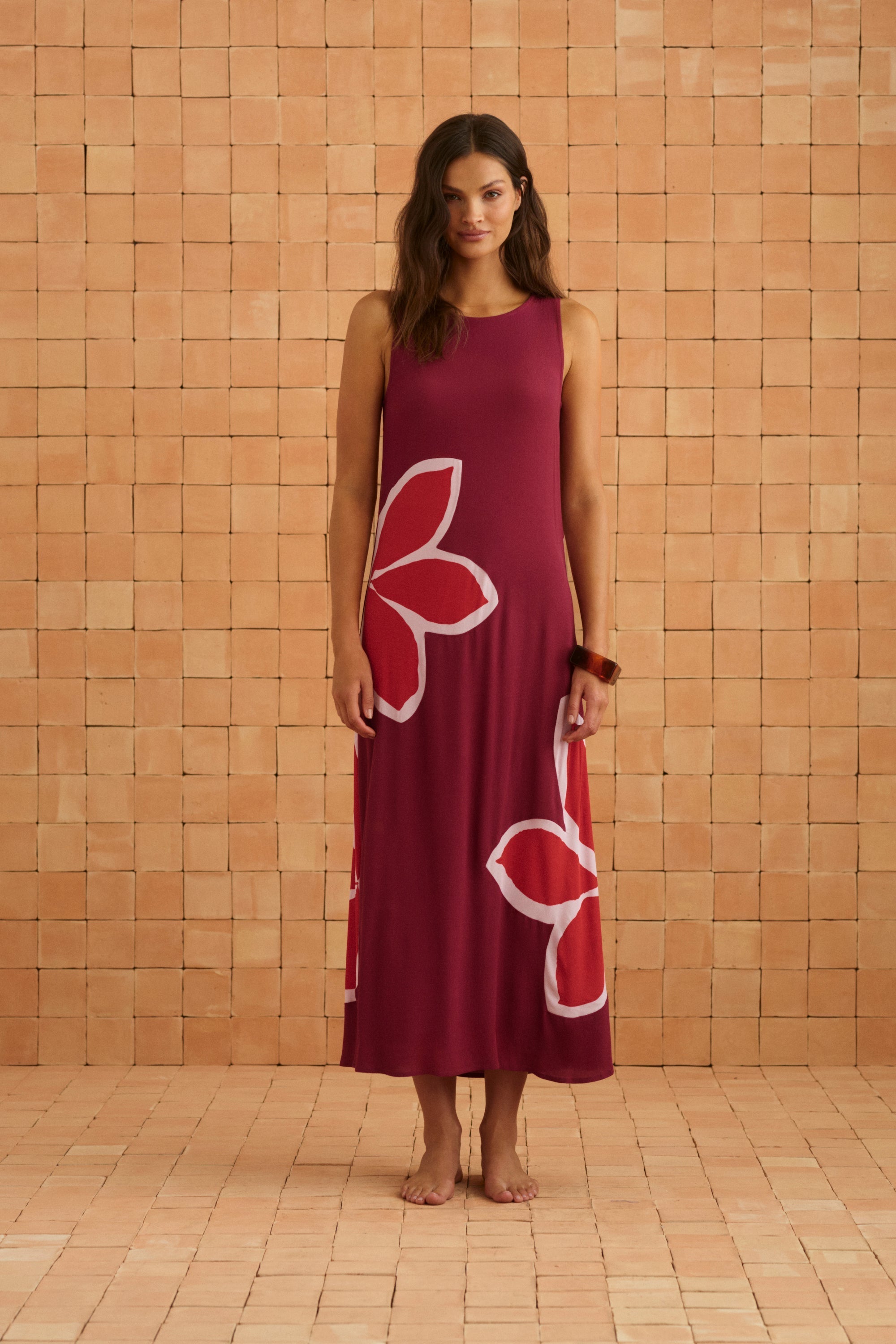 Binnie Dress In Gazamia Rosa