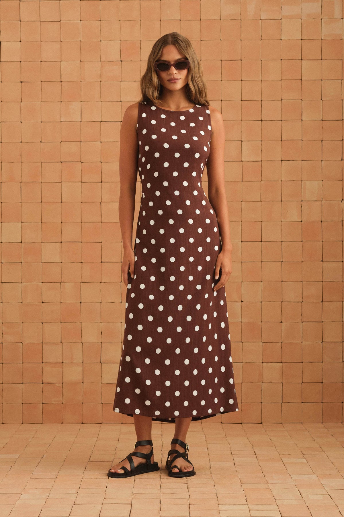 Candy Midi Dress In Cookies and Cream