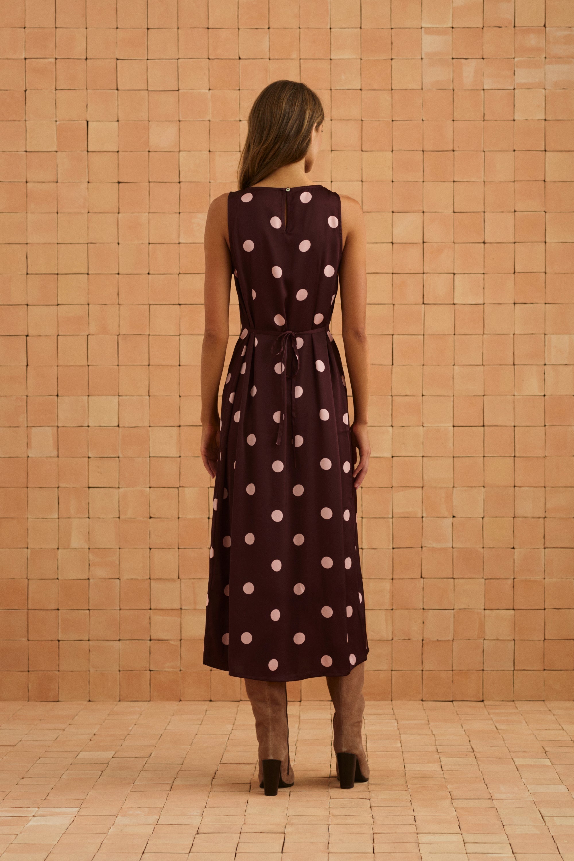 Candy Midi Dress In Peppercorn