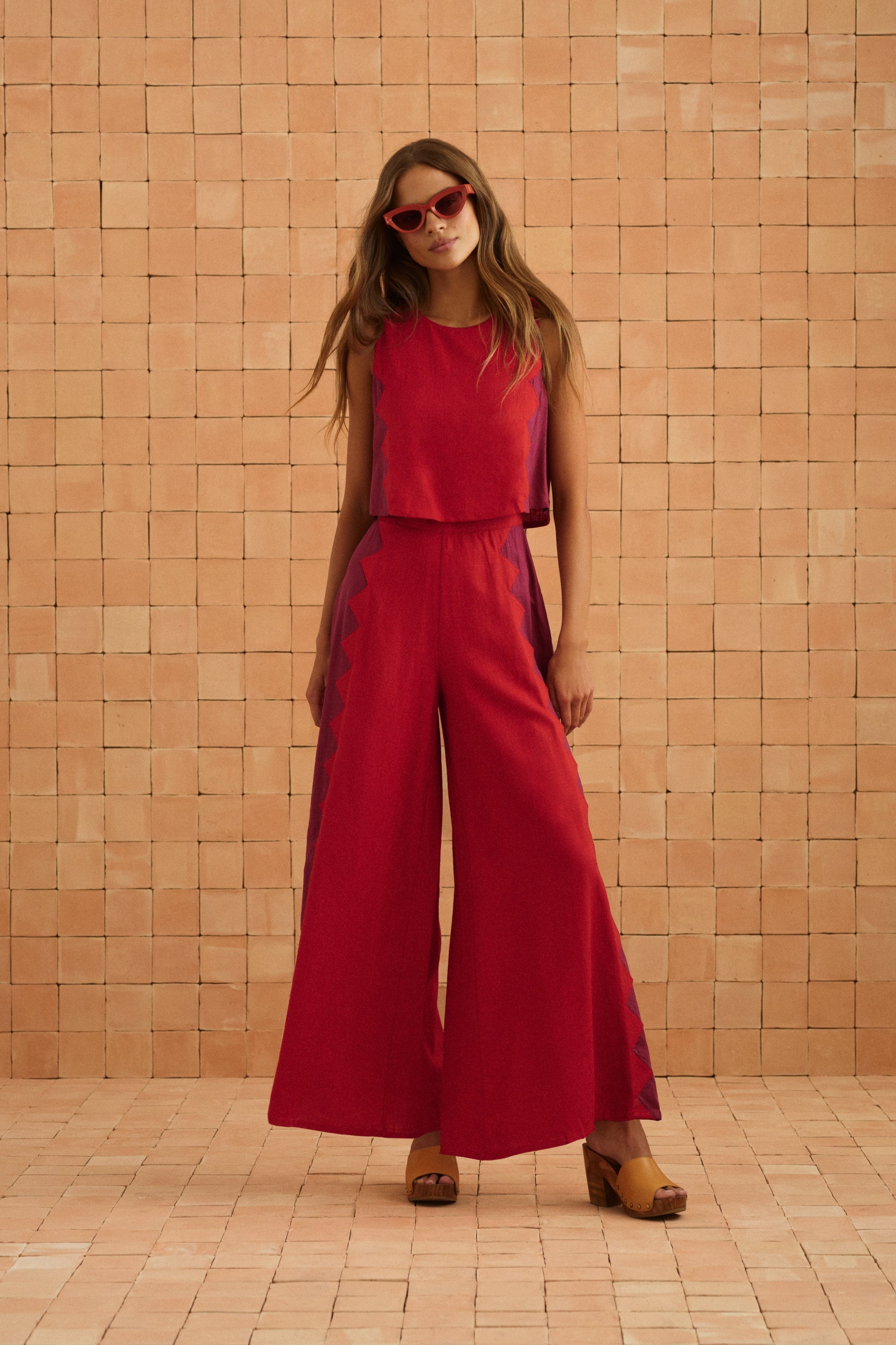 Charlie Romper In Foxglove Rosa