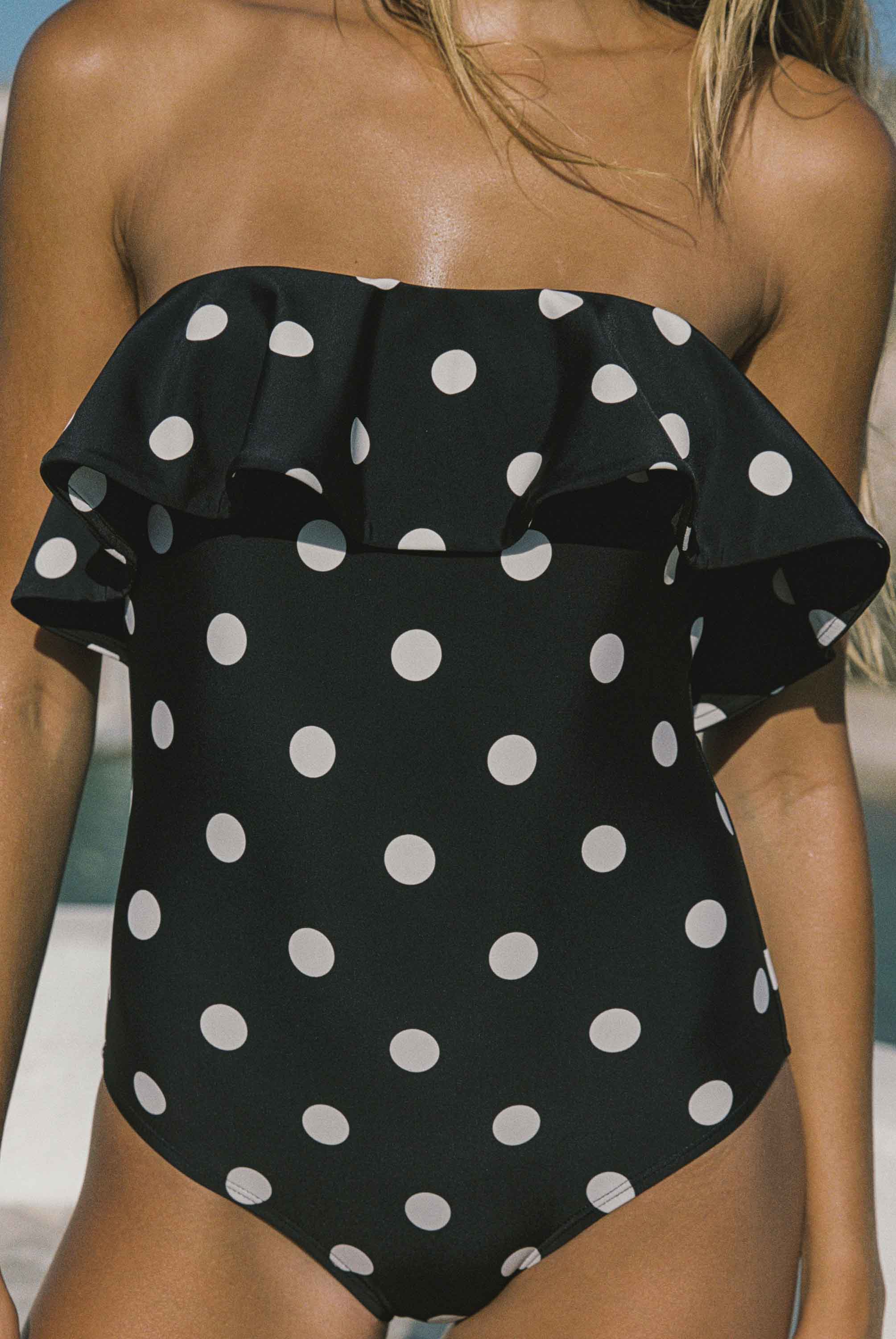 Farrah Frill One Piece In Pepita