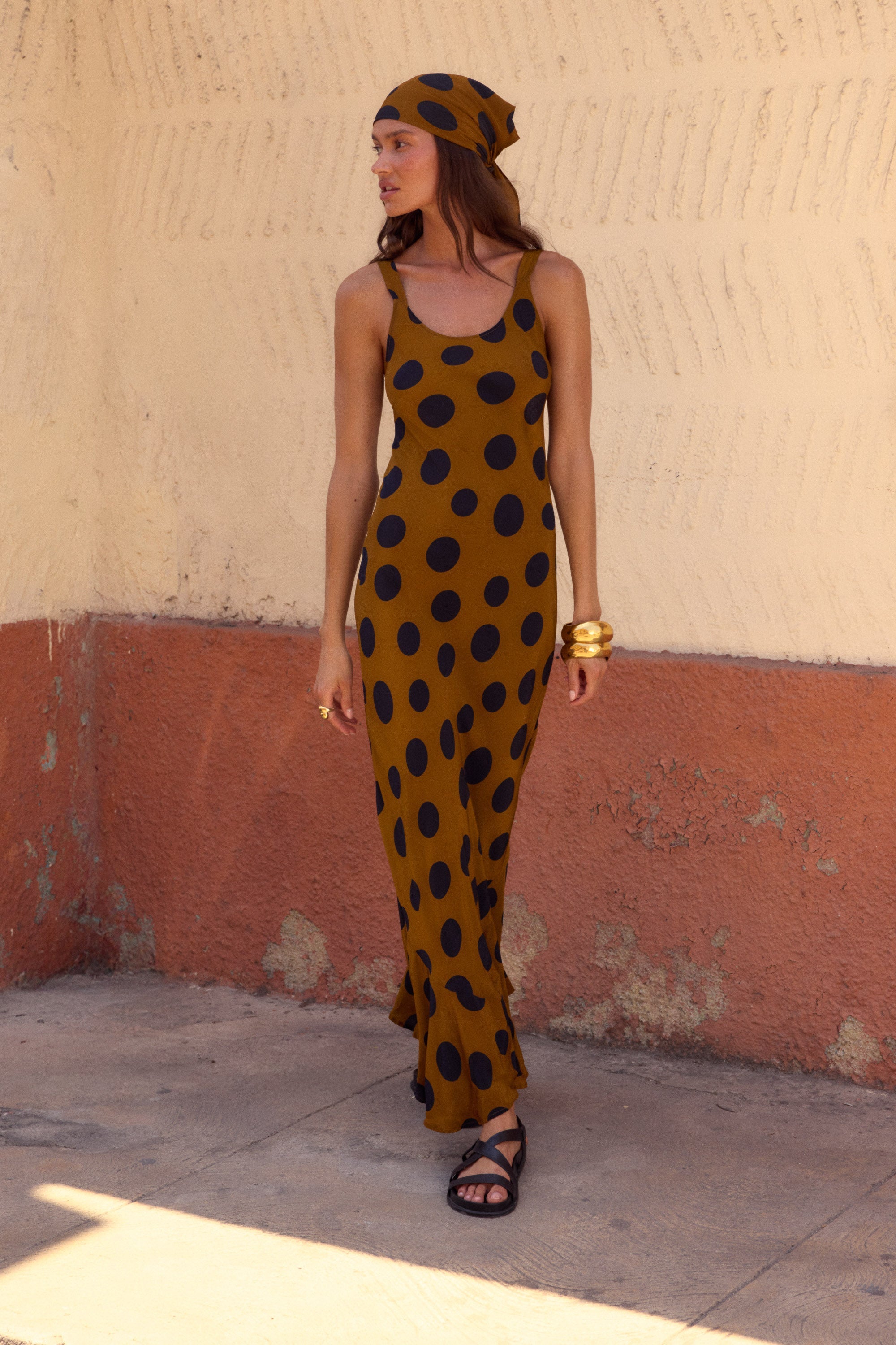 Gia Dress In Ginger Spot