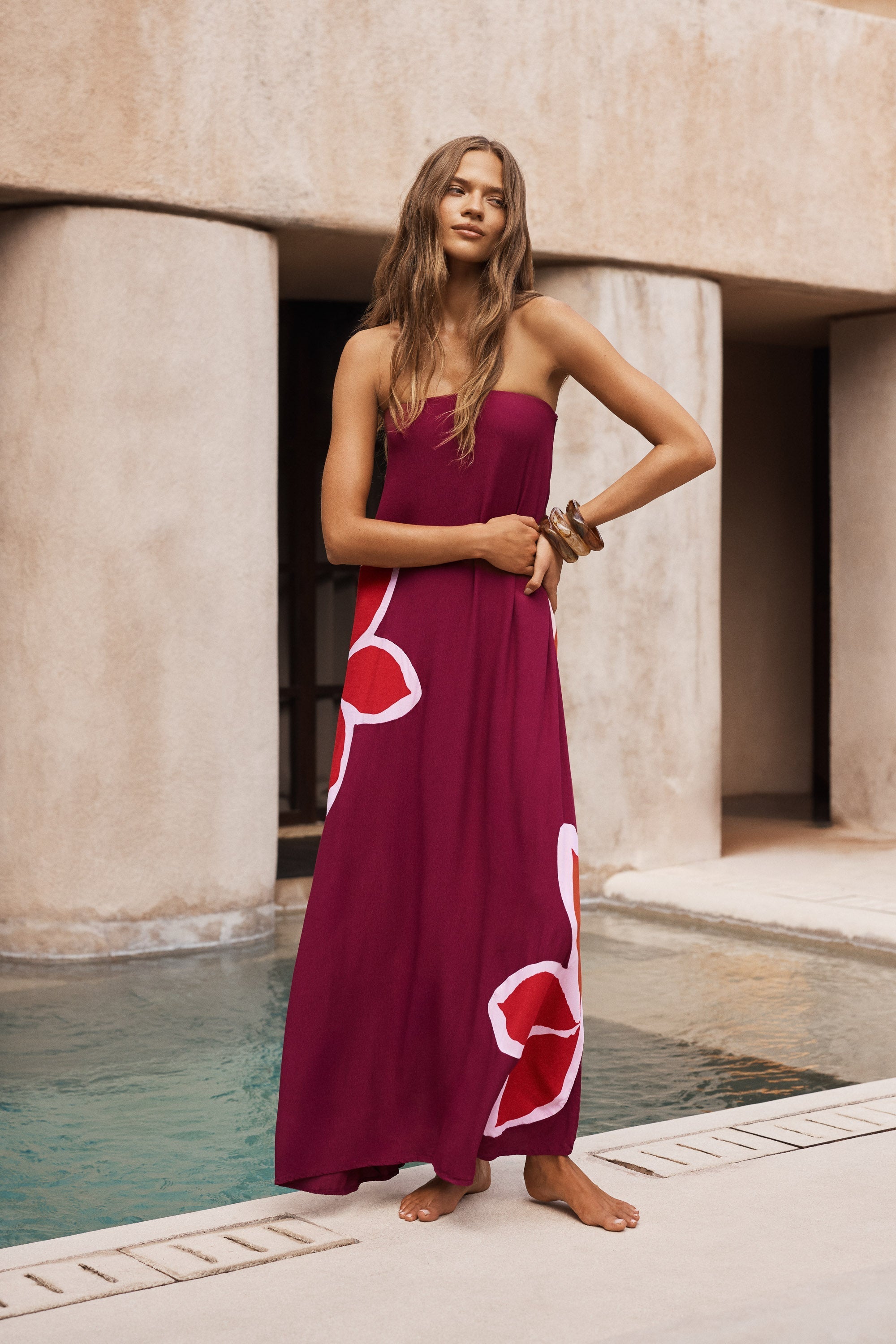 Gina Dress In Gazamia Rosa