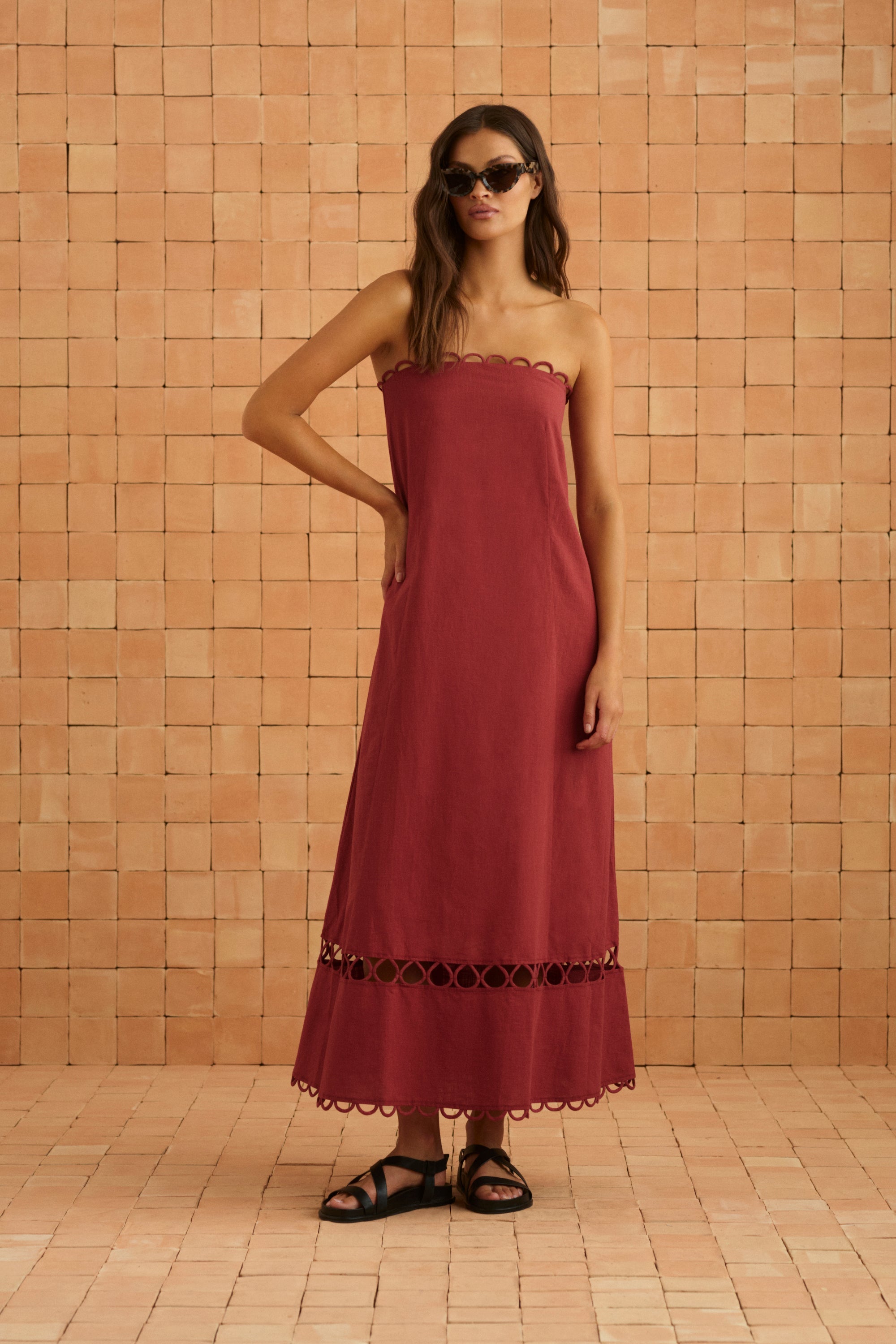 Gina Dress In Sangria