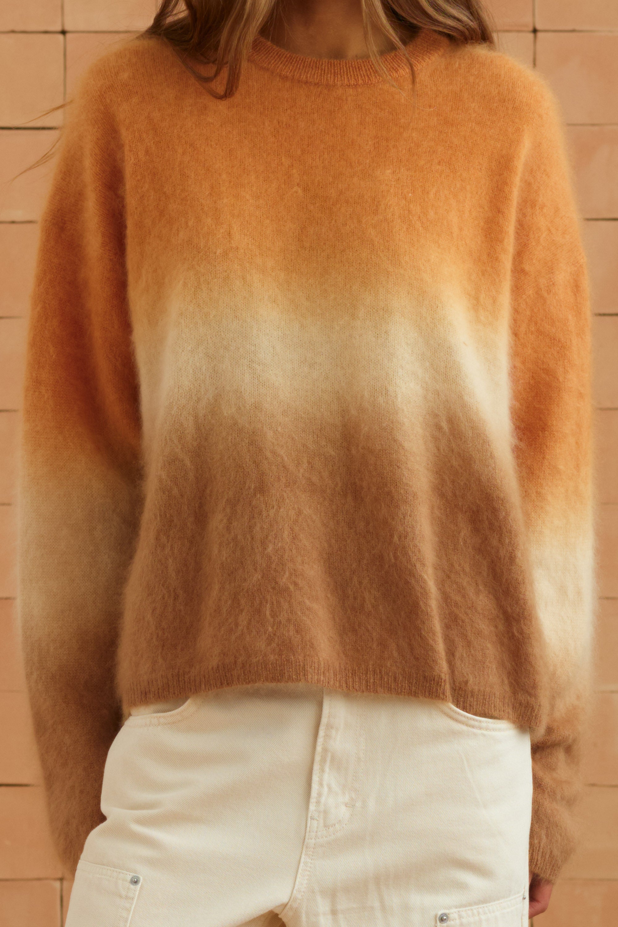 Honey Sweater In Caramel Ombre