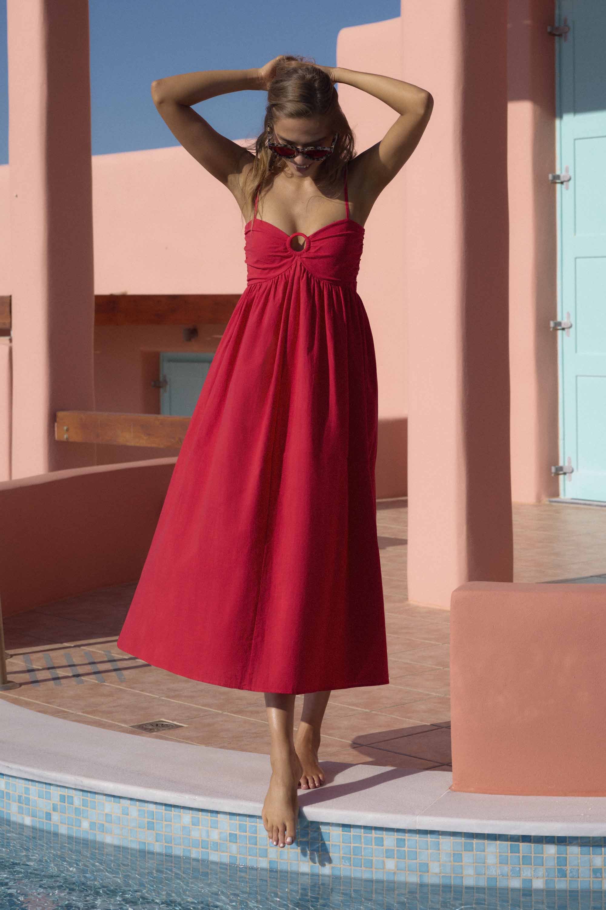 Hula Dress In Poppy