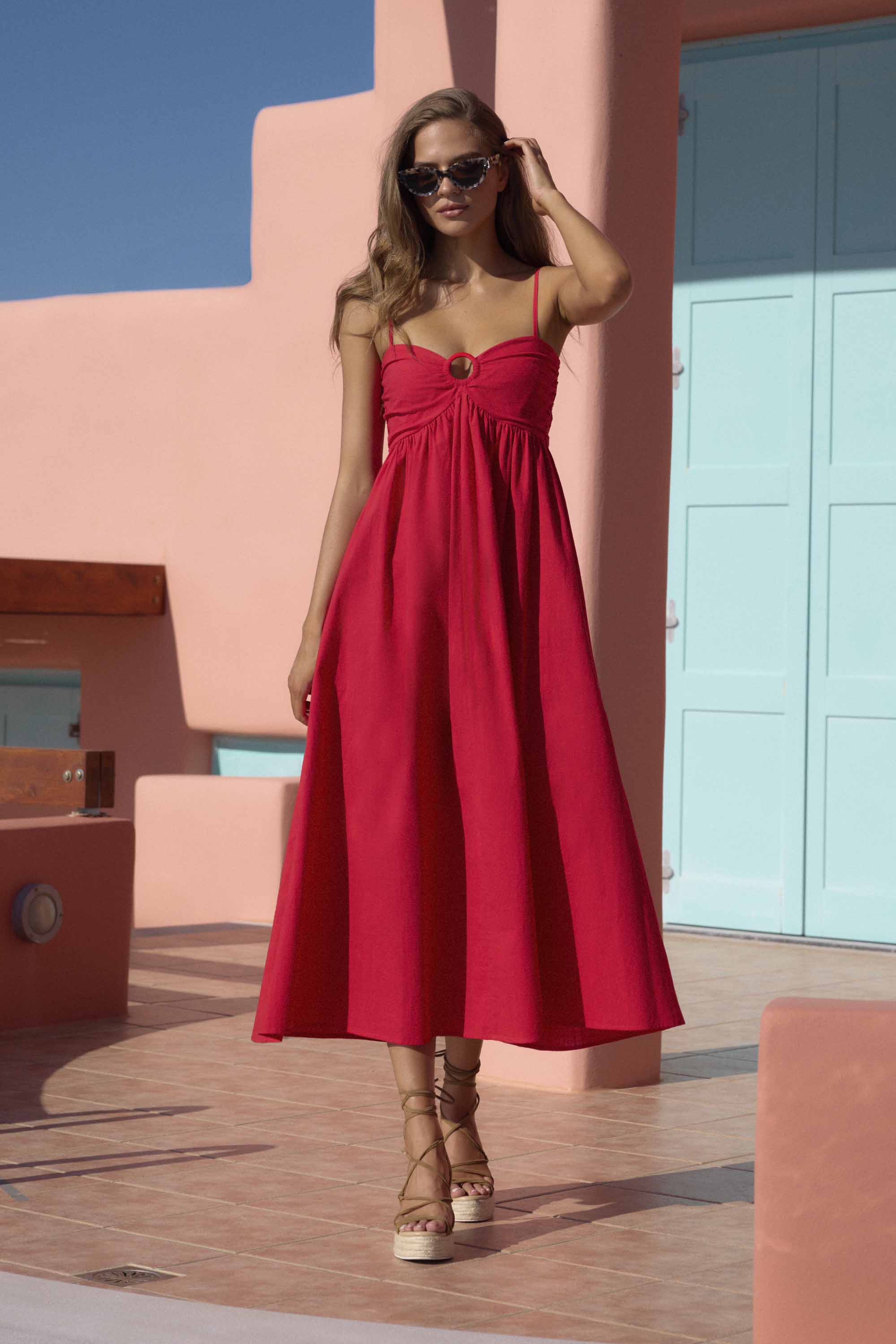 Hula Dress In Poppy