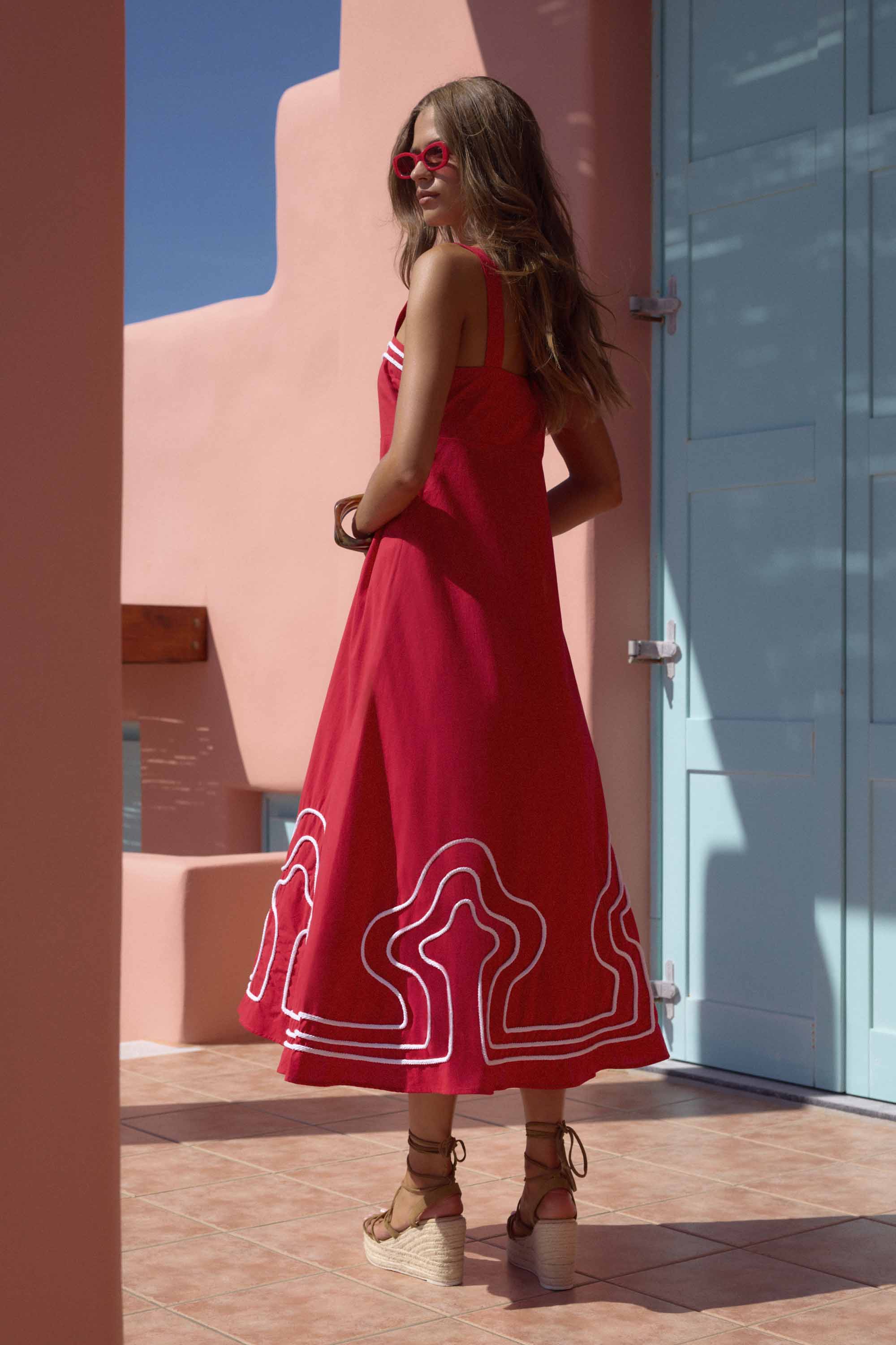 Iris Dress In Rosso