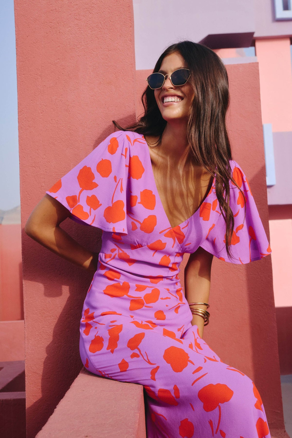 Isabella Dress In Fuchsia