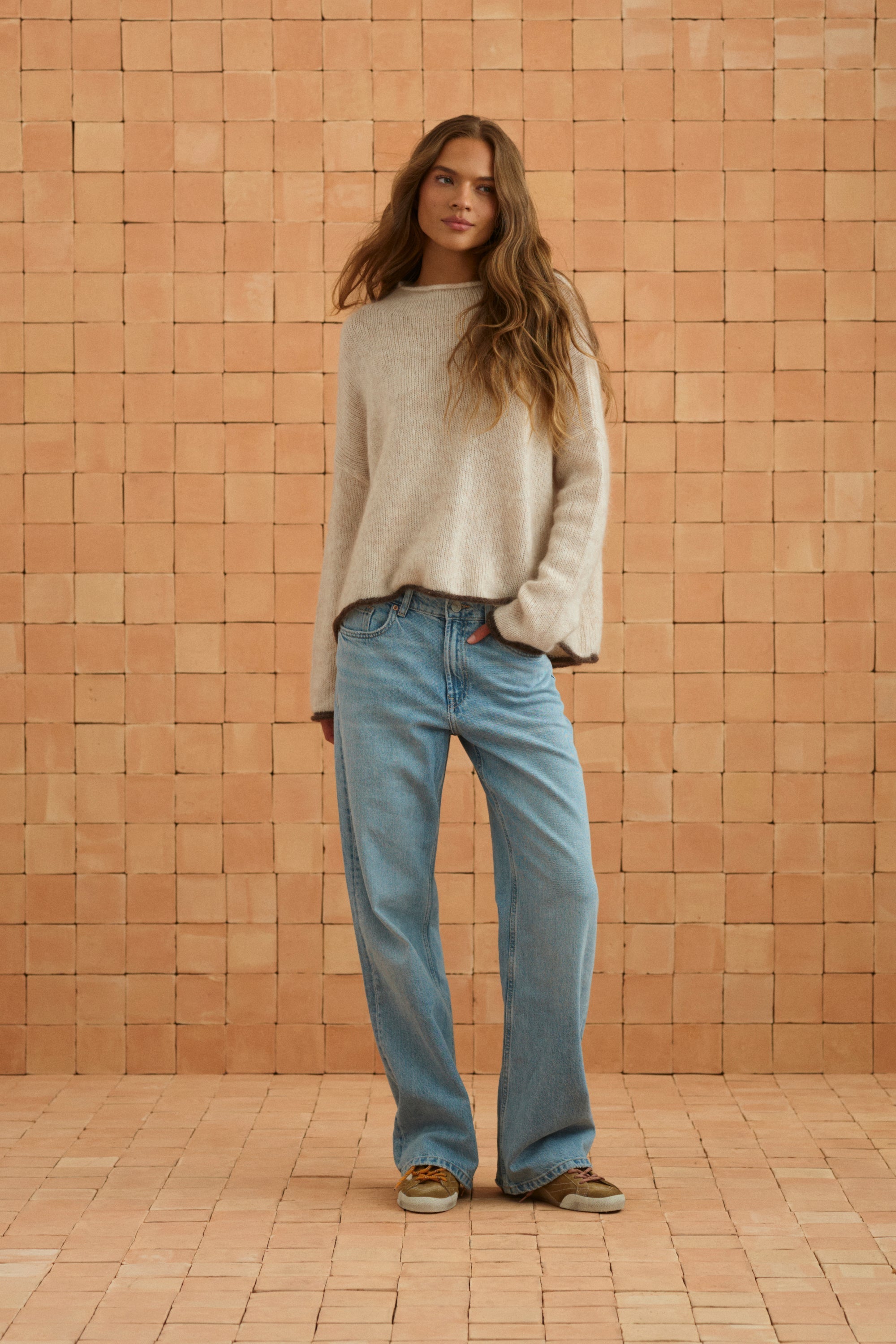 Jaz Knit Sweater In Macadamia