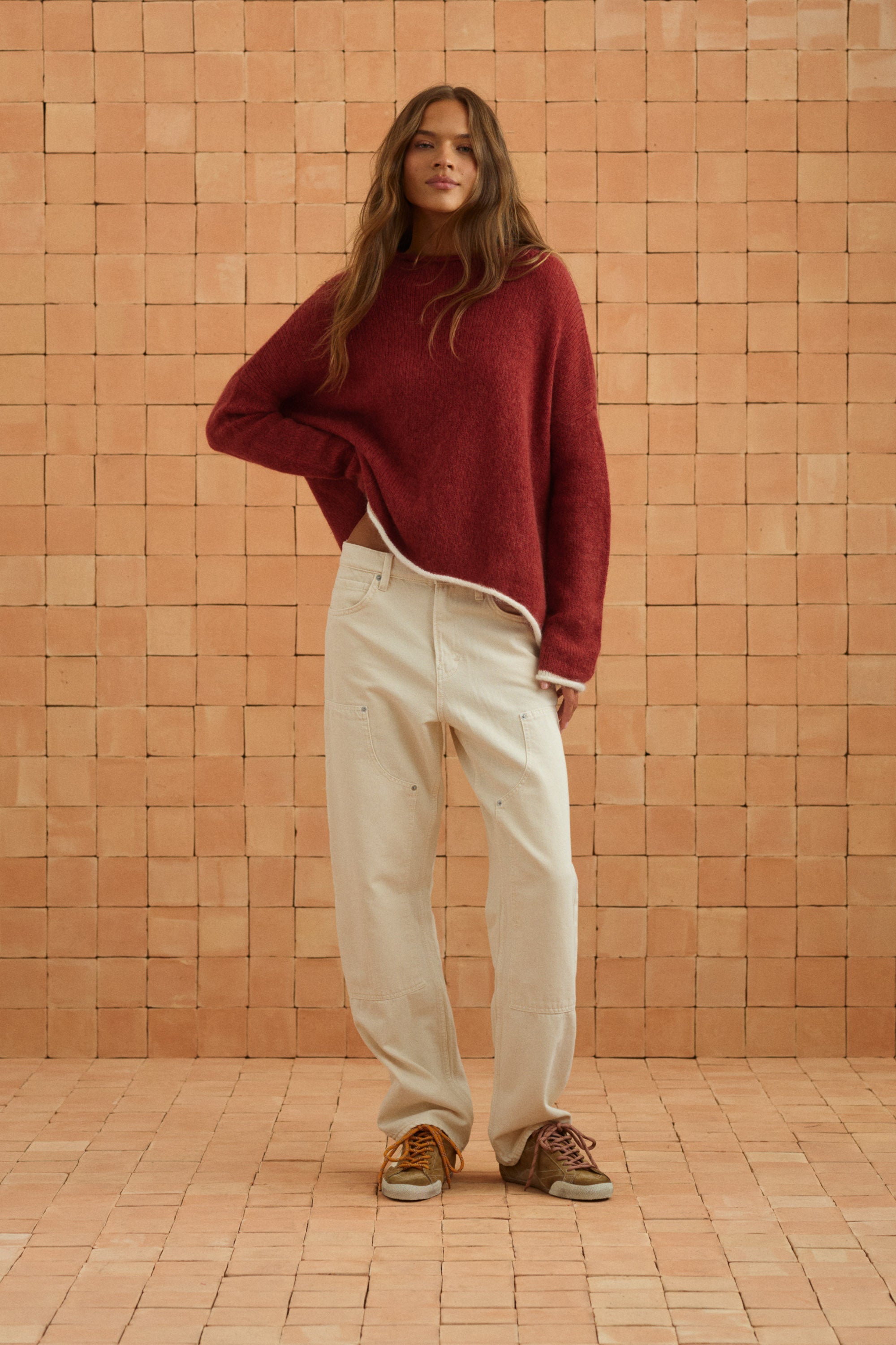 Boyfriend Jeans In Cream