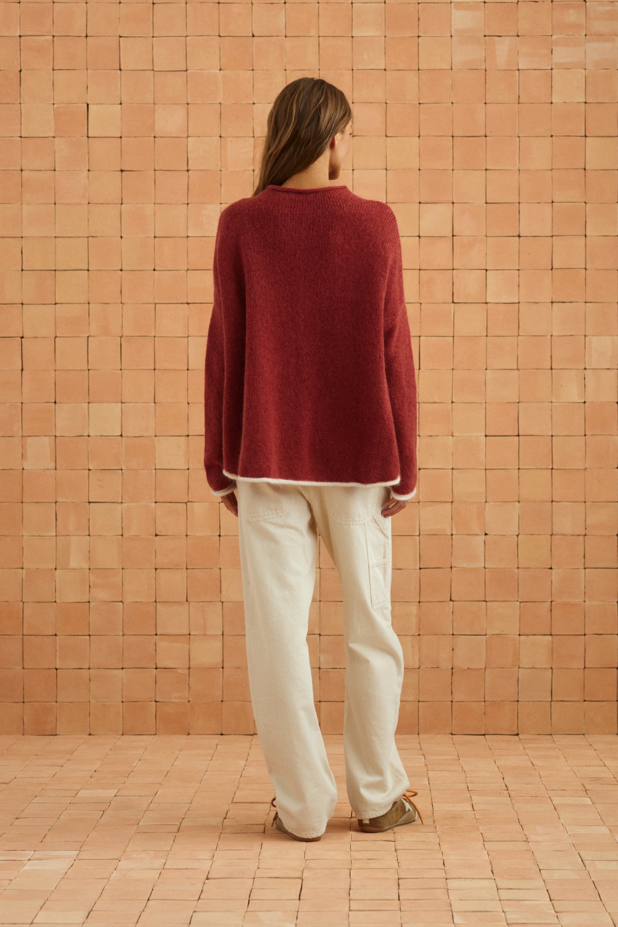 Jaz Knit Sweater In Sangria