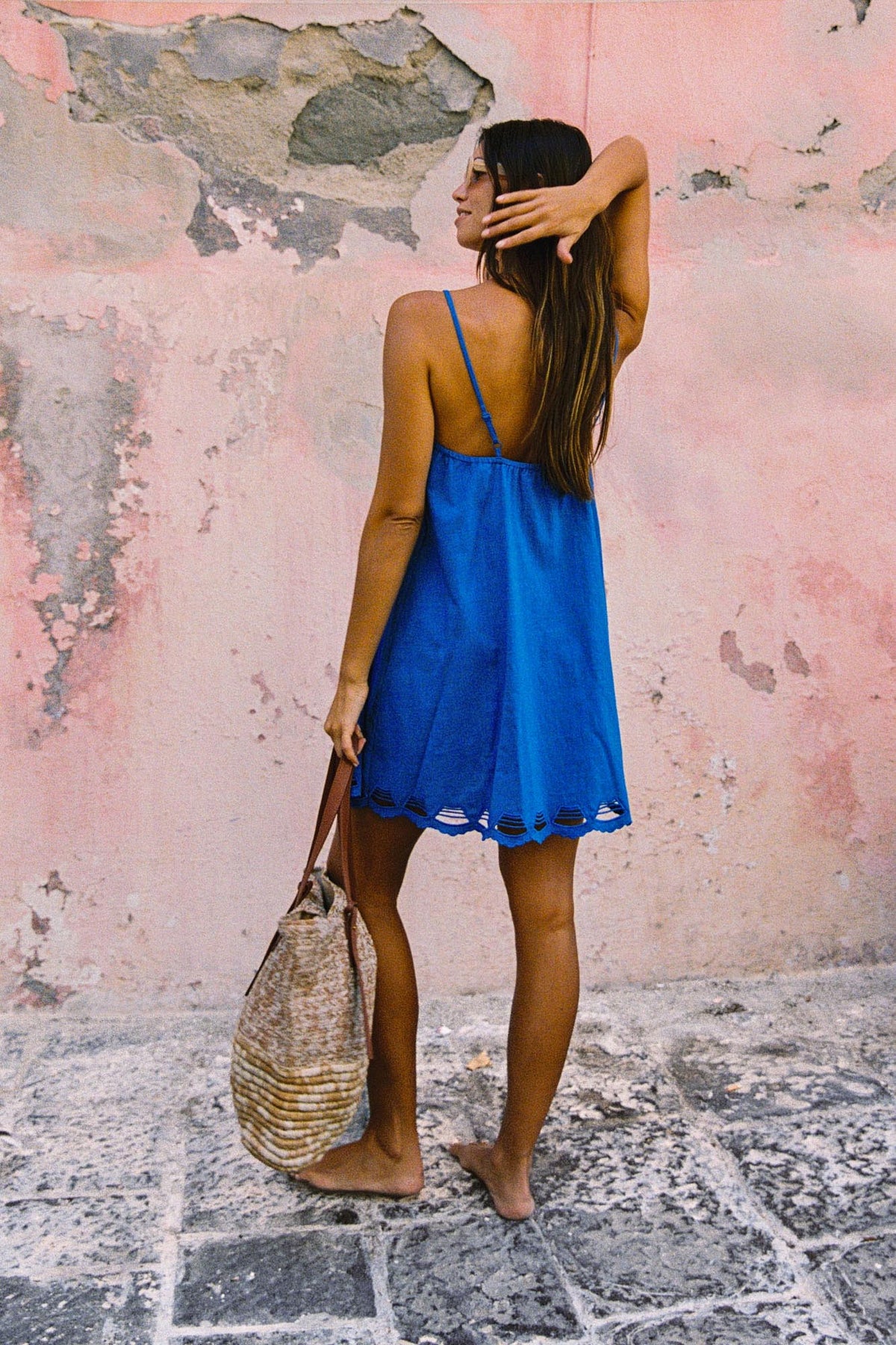 Ramie Mini Dress In Mykonos
