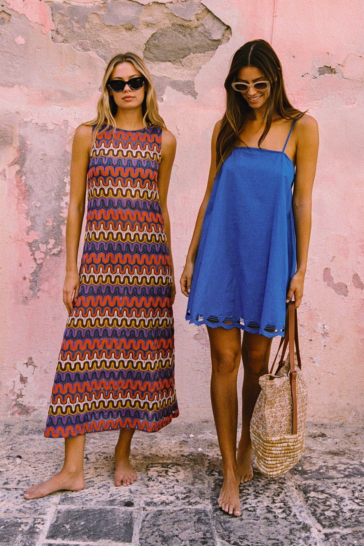 Ramie Mini Dress In Mykonos