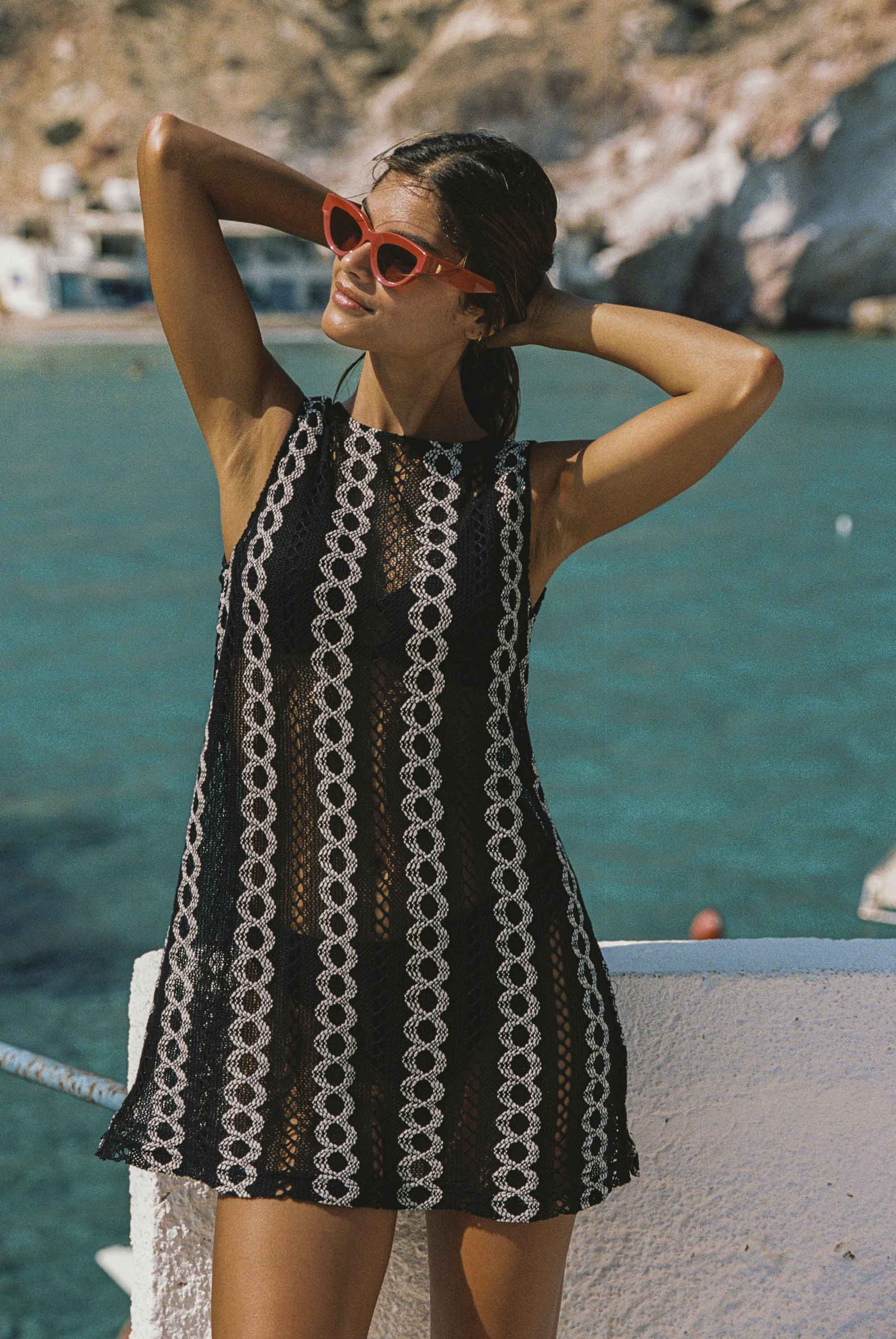 Poolside Mini Dress In Moonlight