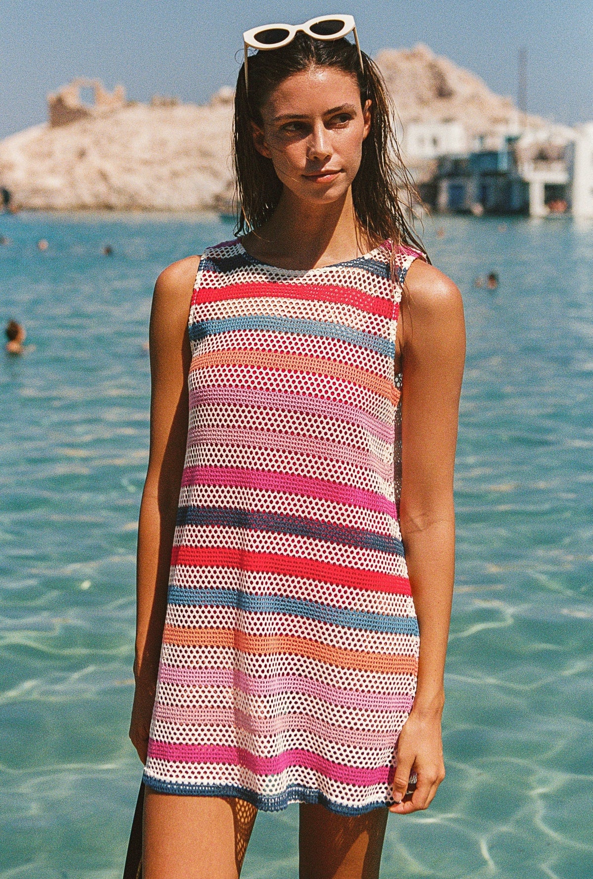 Poolside Mini Dress In Summer Stripe