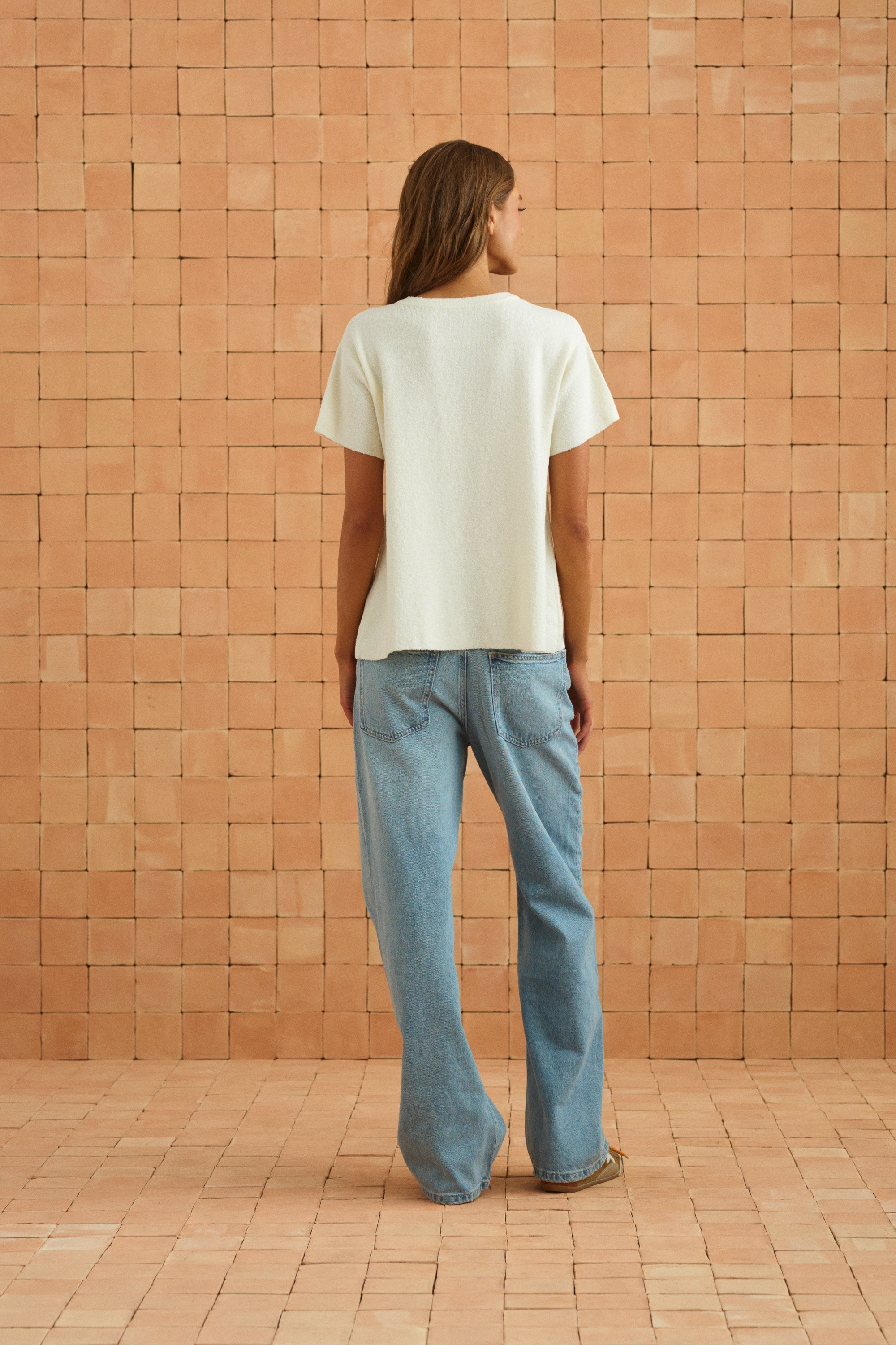 Sage Knit Tee In White