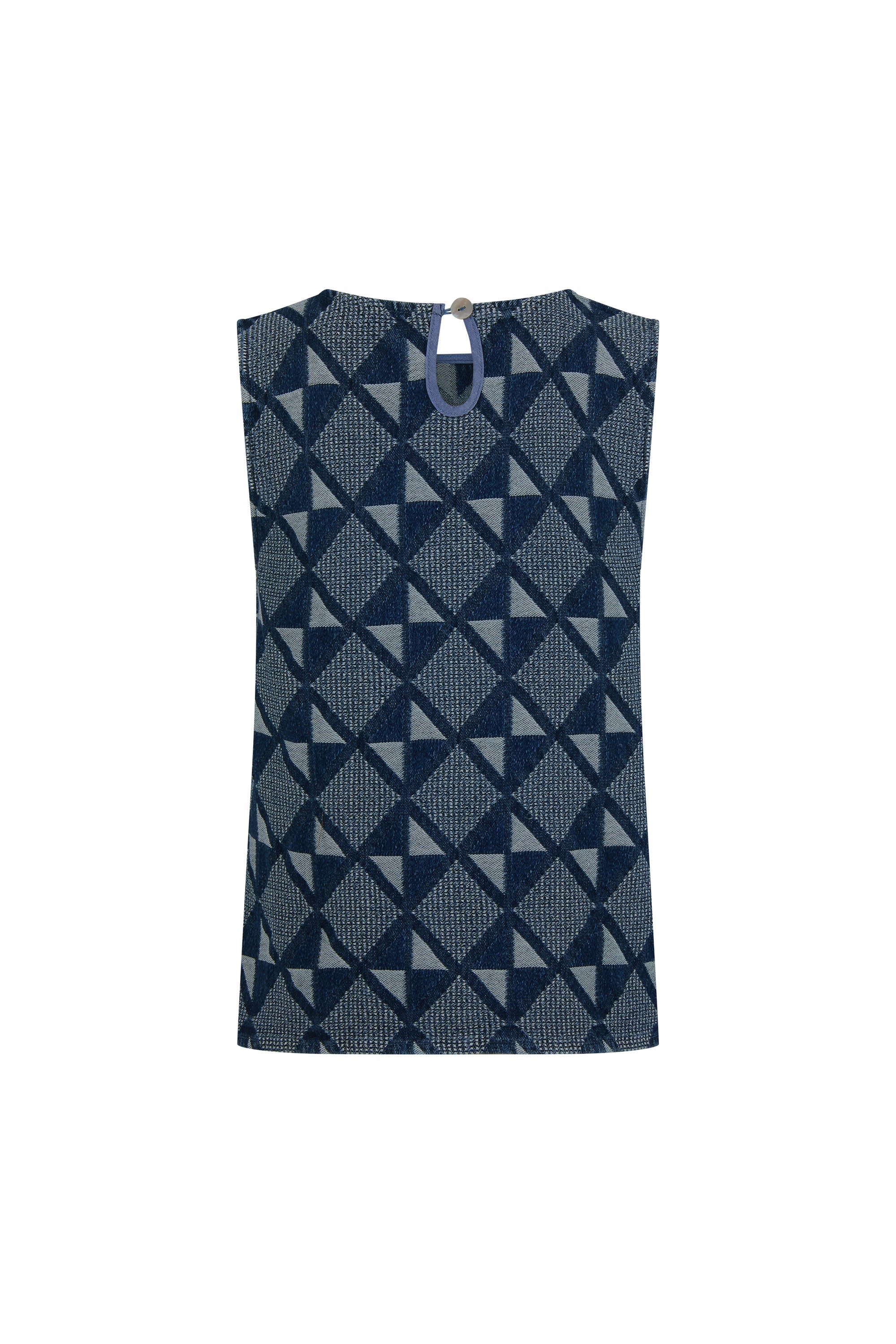 Sim Top In Abstract Denim