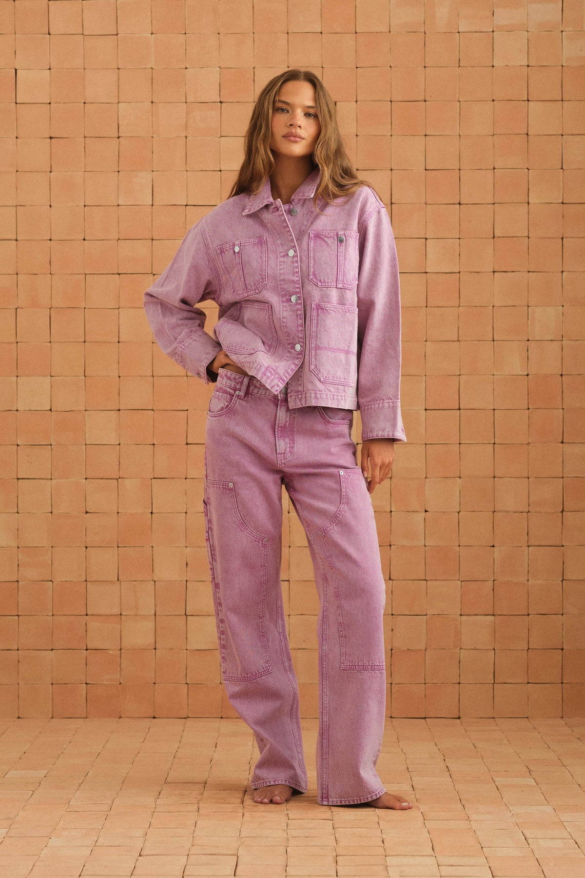 Suni Jacket In Berry Denim