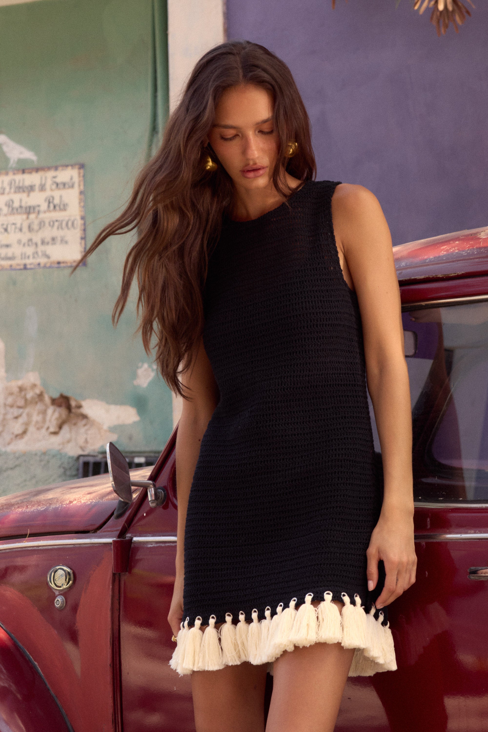 Vinnie Mini Dress In Black