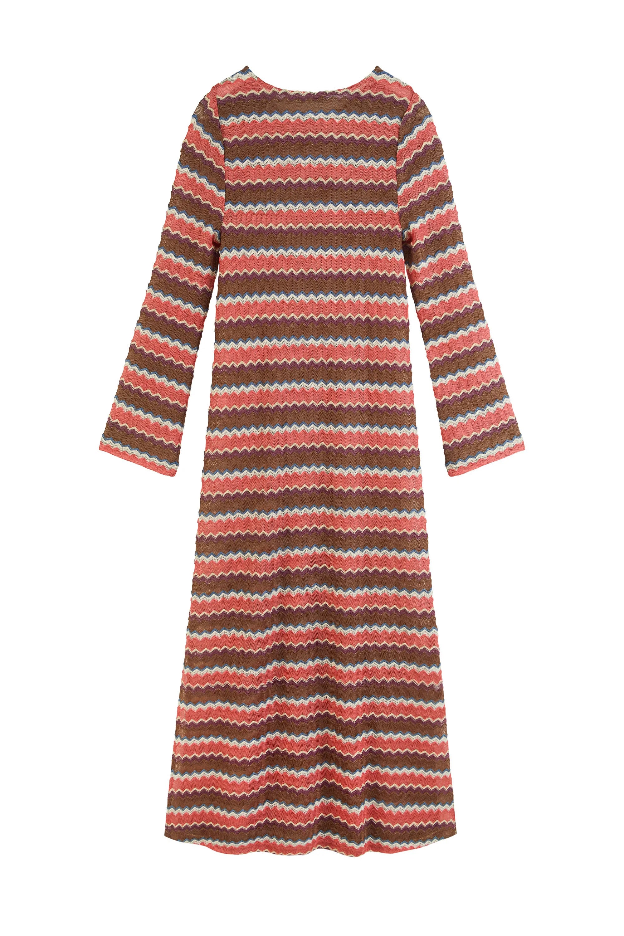 Autumn Dress In Zig Zag
