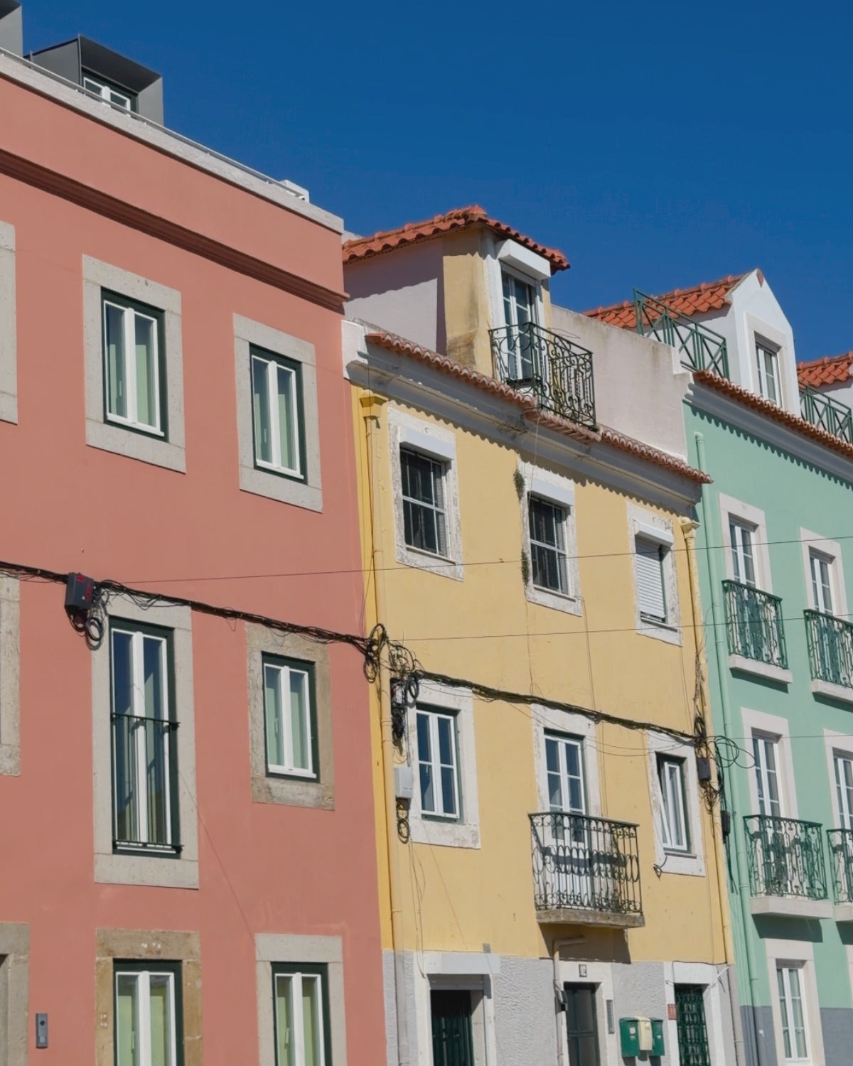 Colorful homes in Lisbon, Portugal