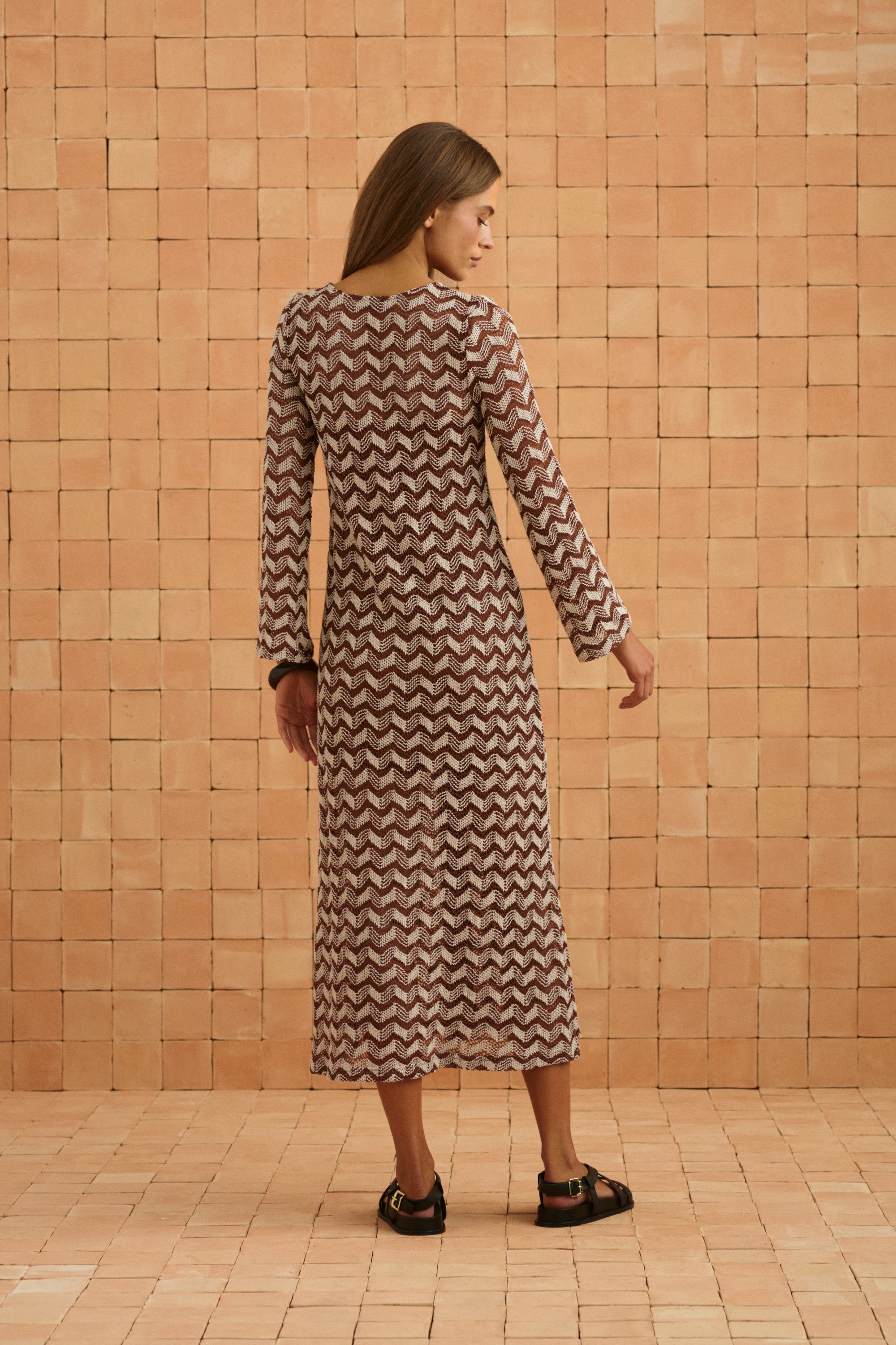 Autumn Dress In Cinnamon Spice