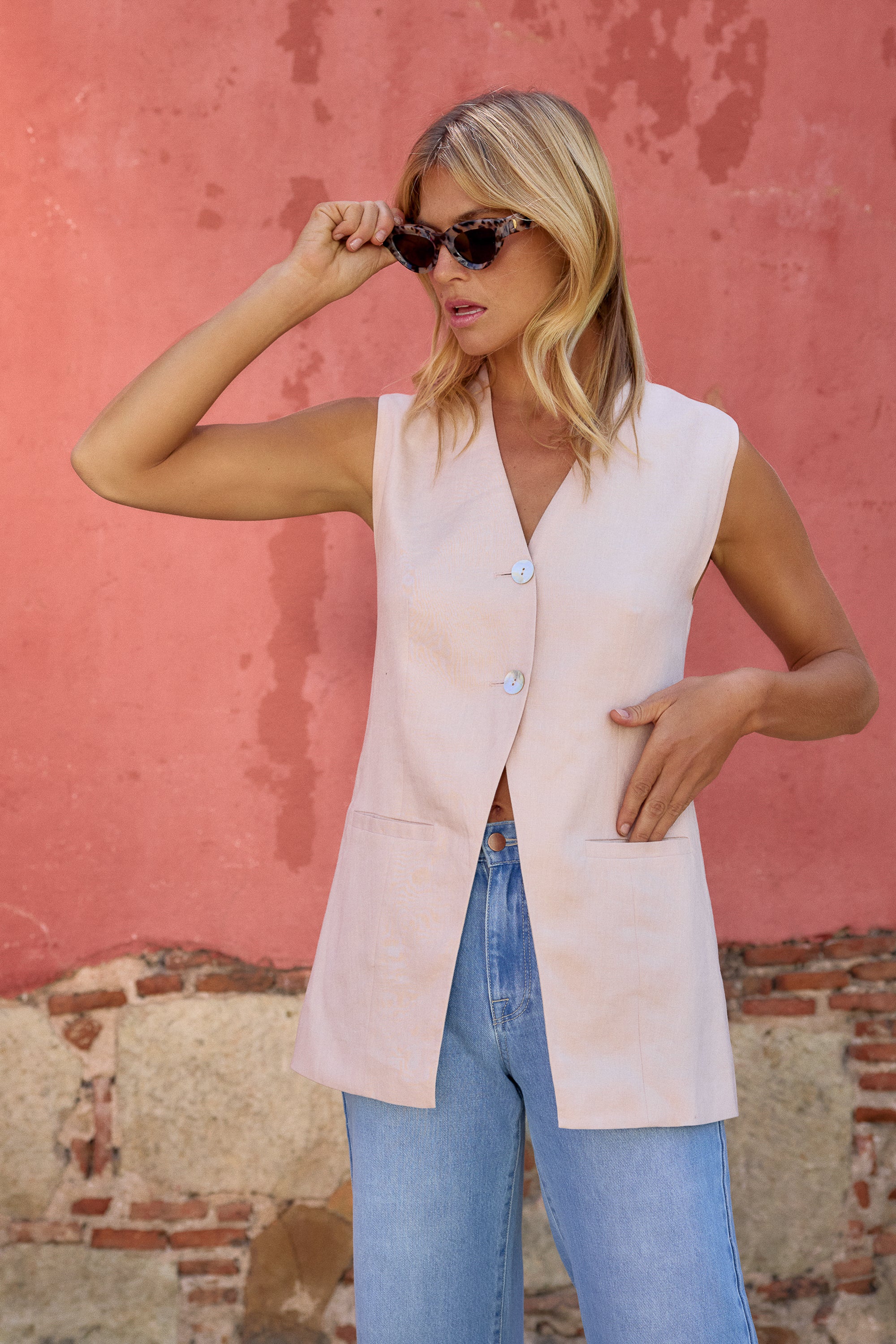 Bebe Vest In Ecru