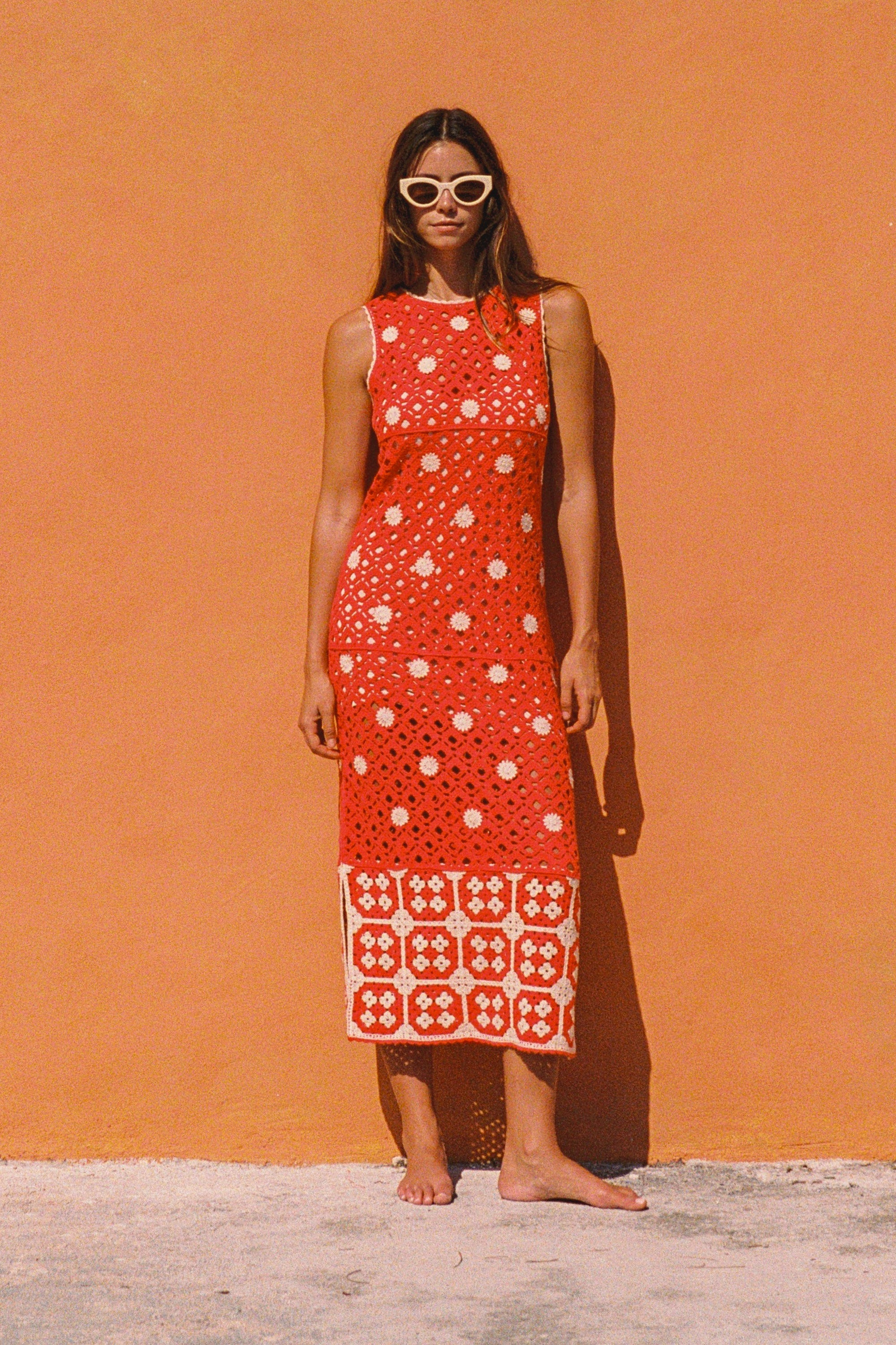 Bon Dress In Guava