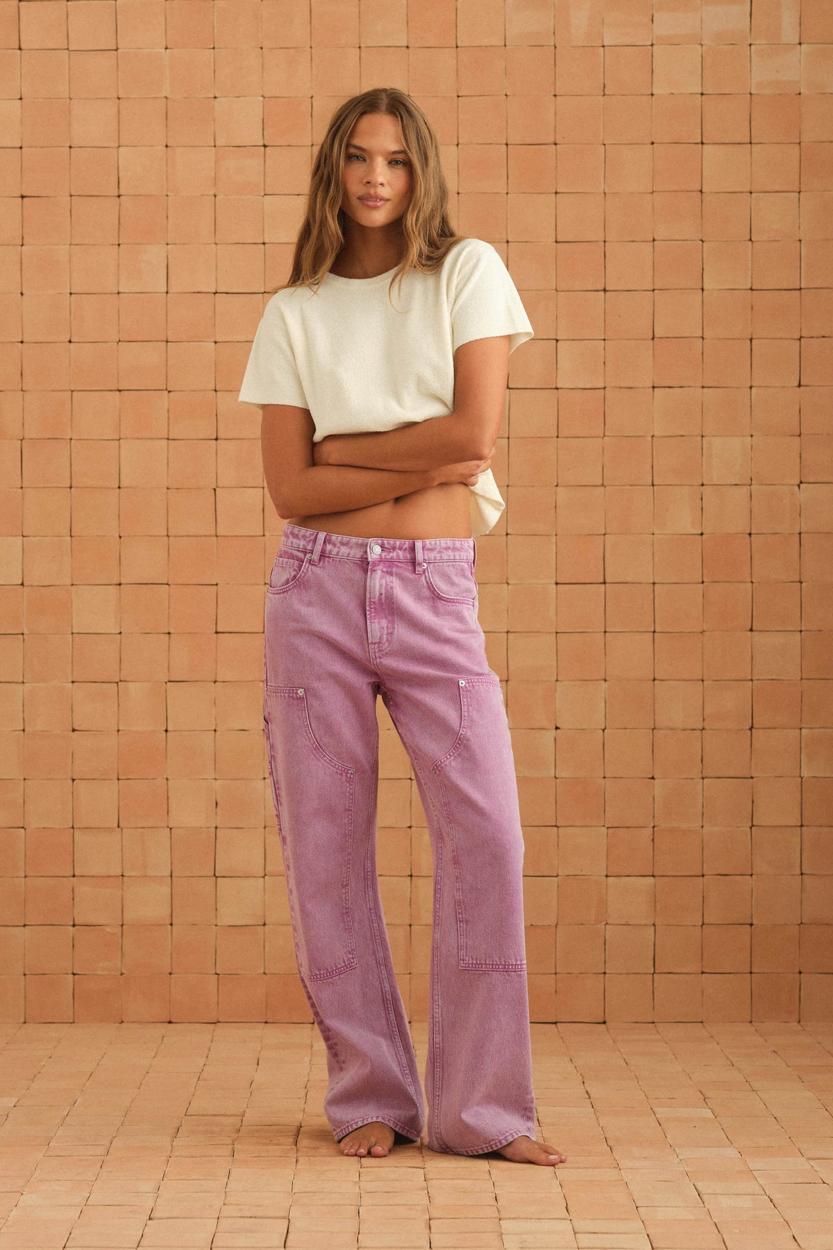Sage Knit Tee In White
