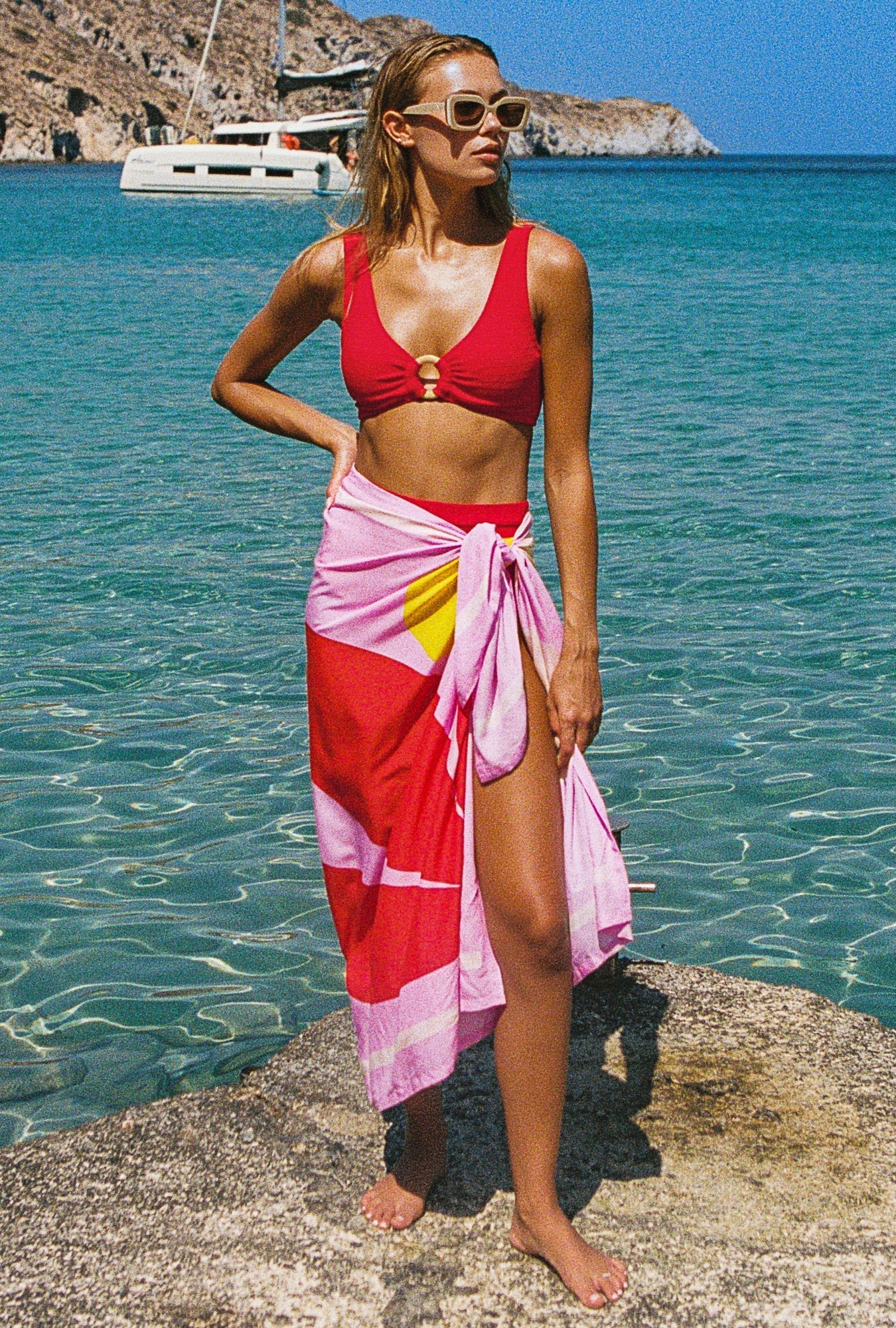 Bunny High Waist Bikini In Poppy