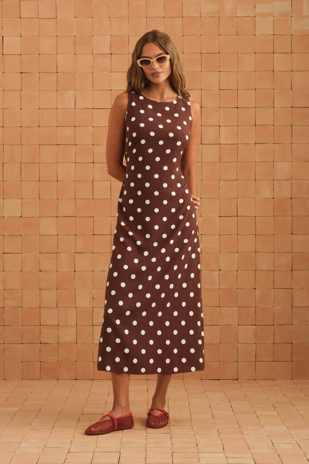 Candy Midi Dress In Cookies and Cream