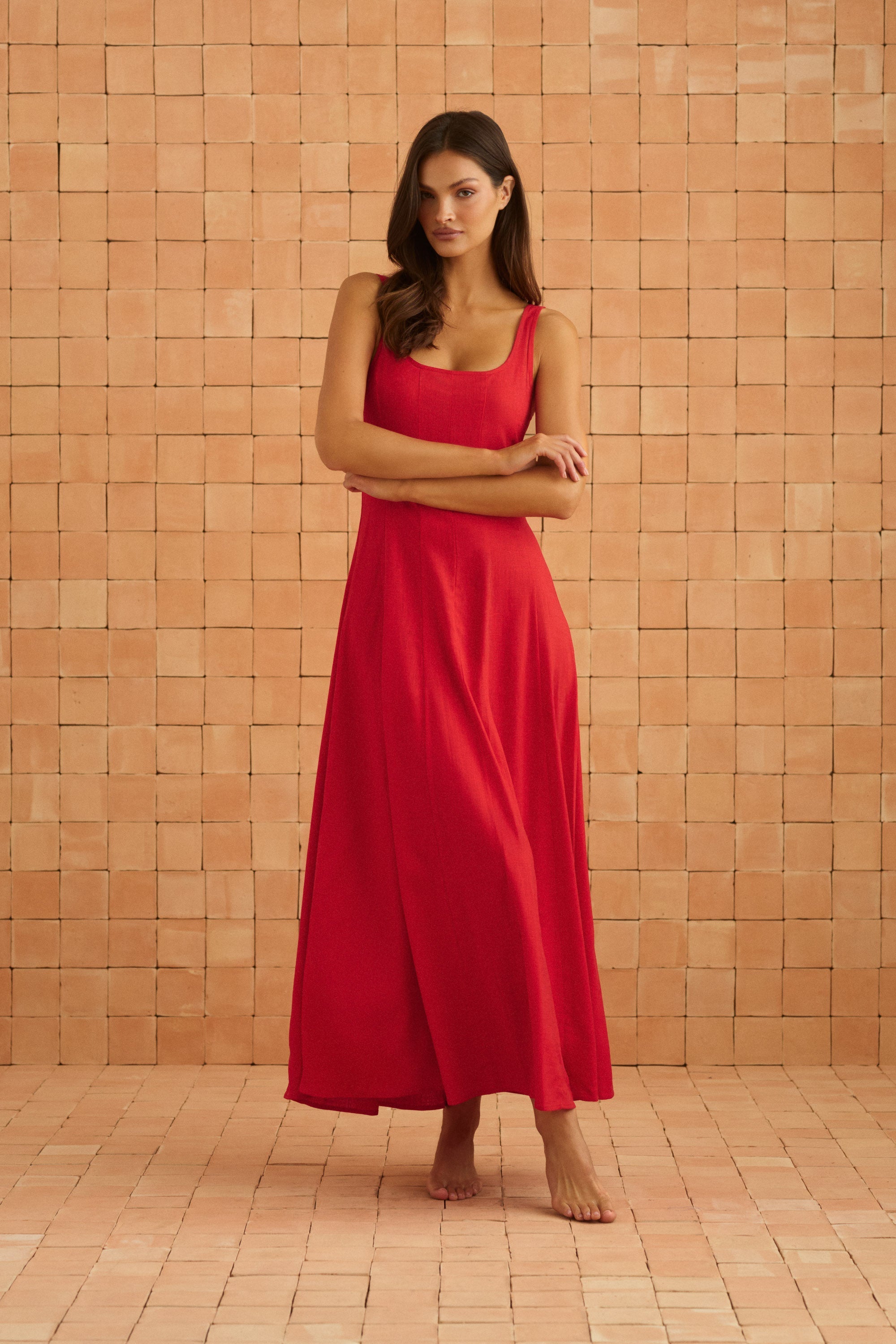 Daphne Dress In Poppy