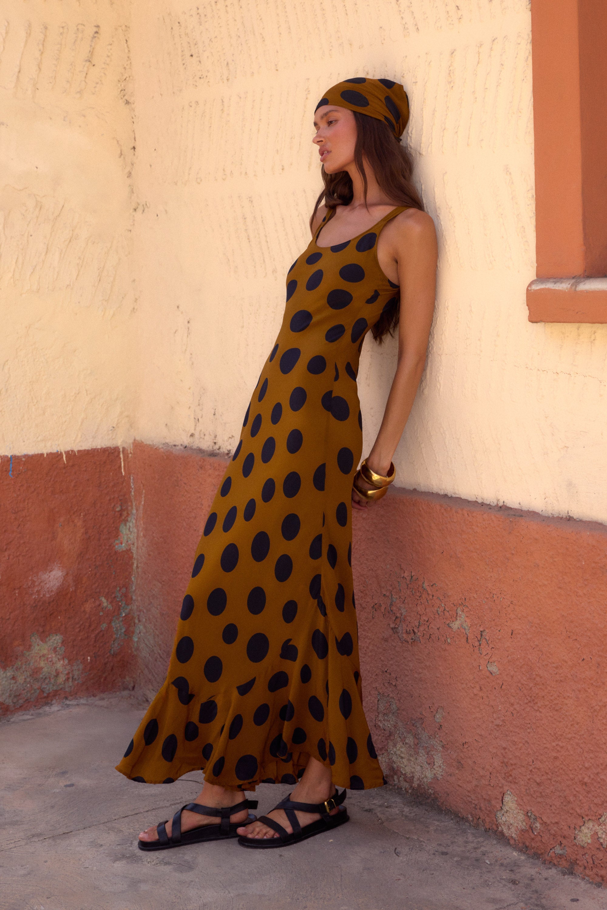 Gia Dress In Ginger Spot