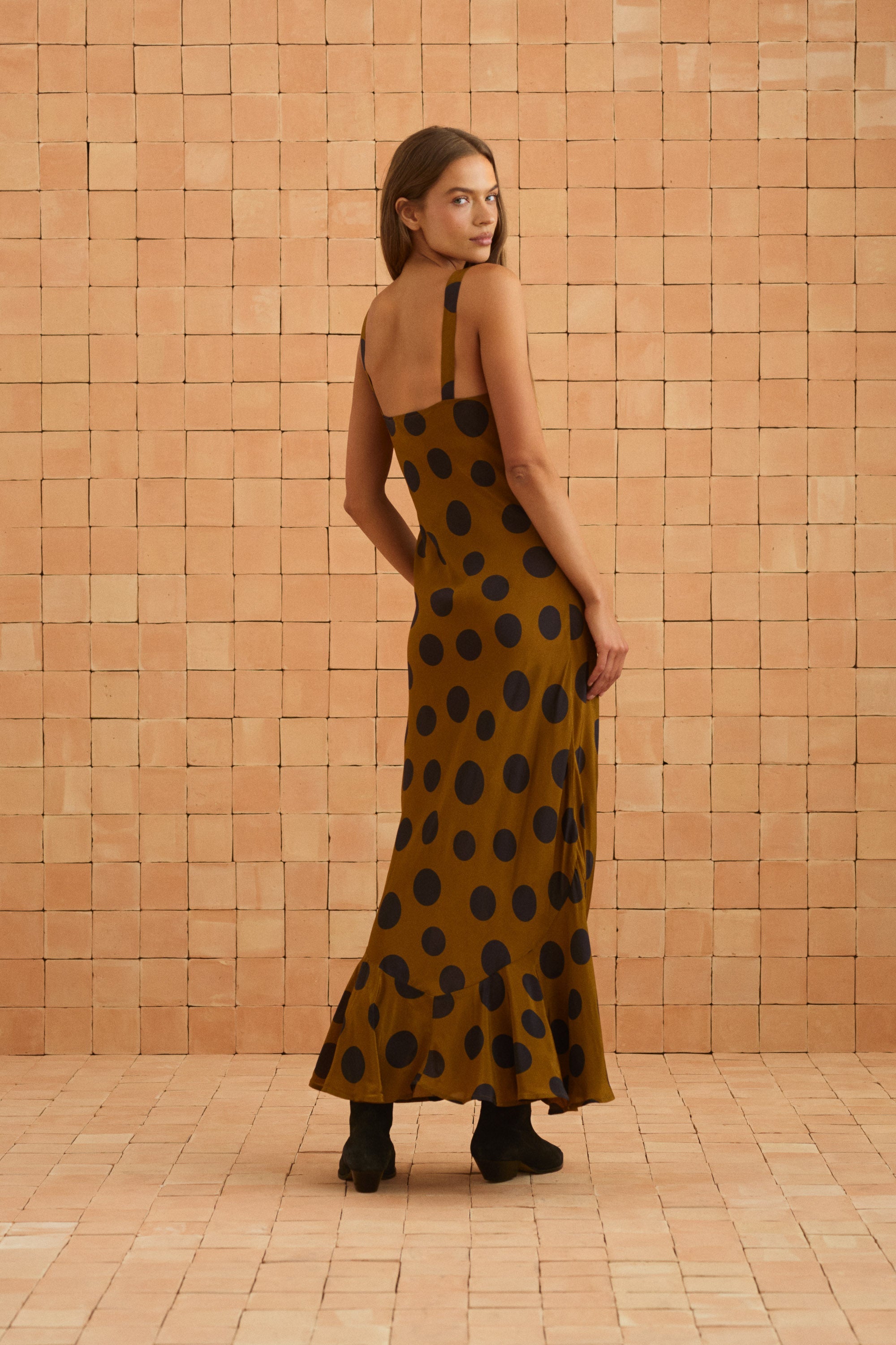 Gia Dress In Ginger Spot