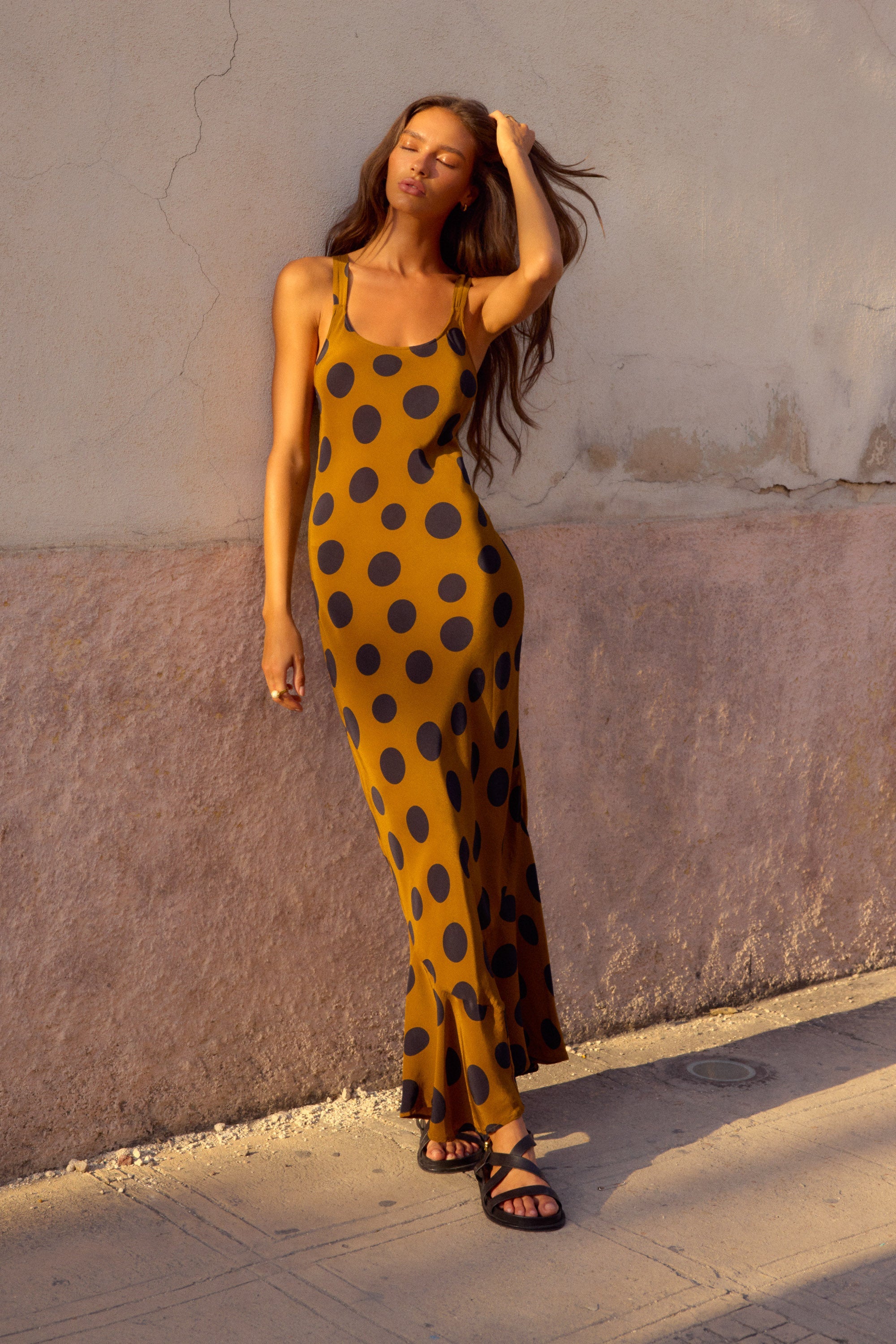 Gia Dress In Ginger Spot