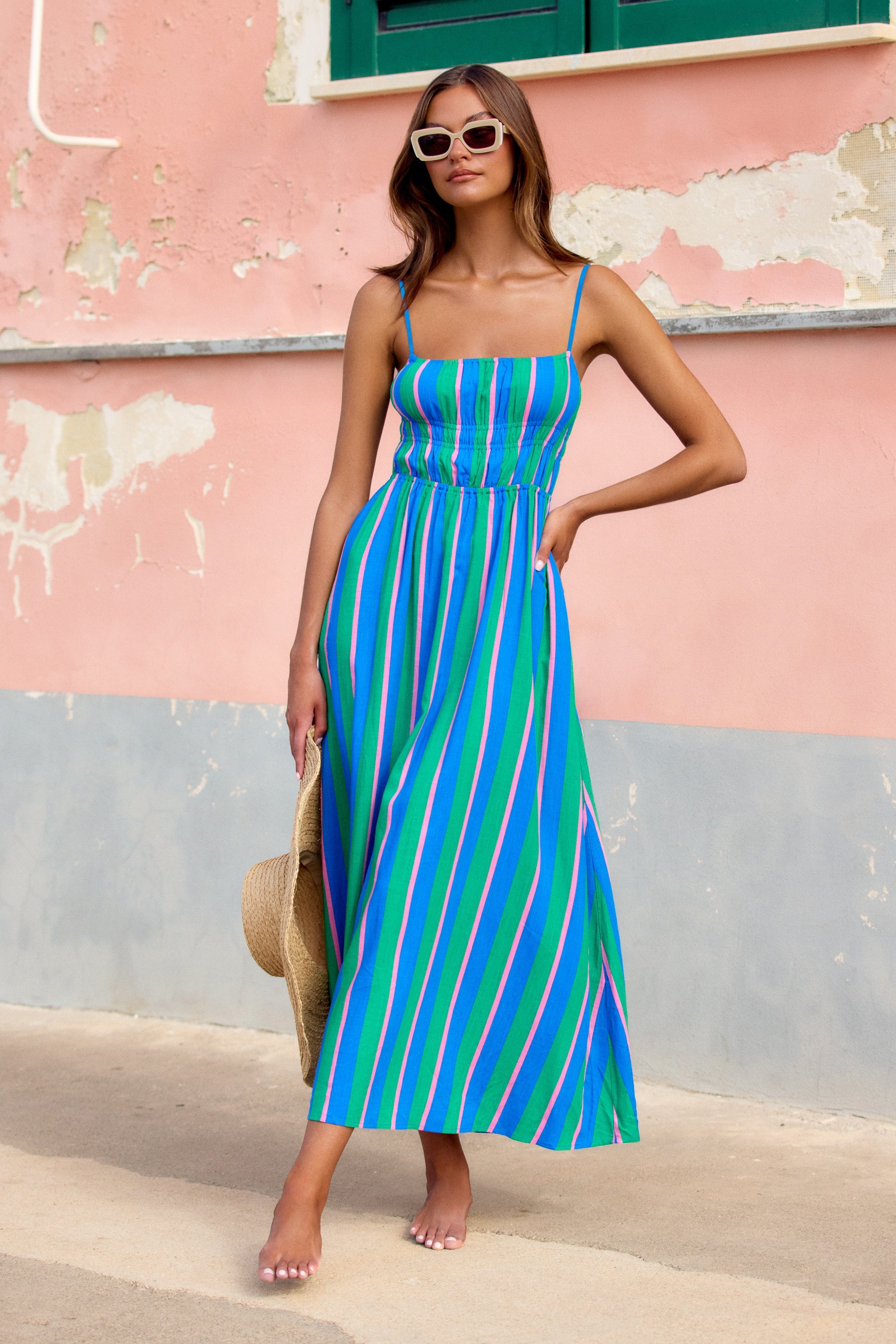 Gigi Dress In Peppermint Stripe | USA | Mister Zimi