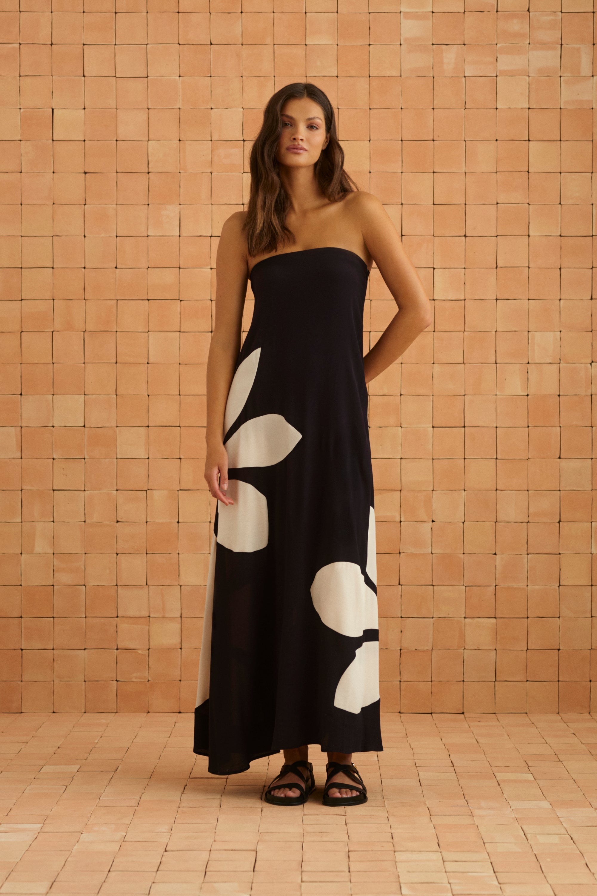 Gina Dress In Gazamia Blanco