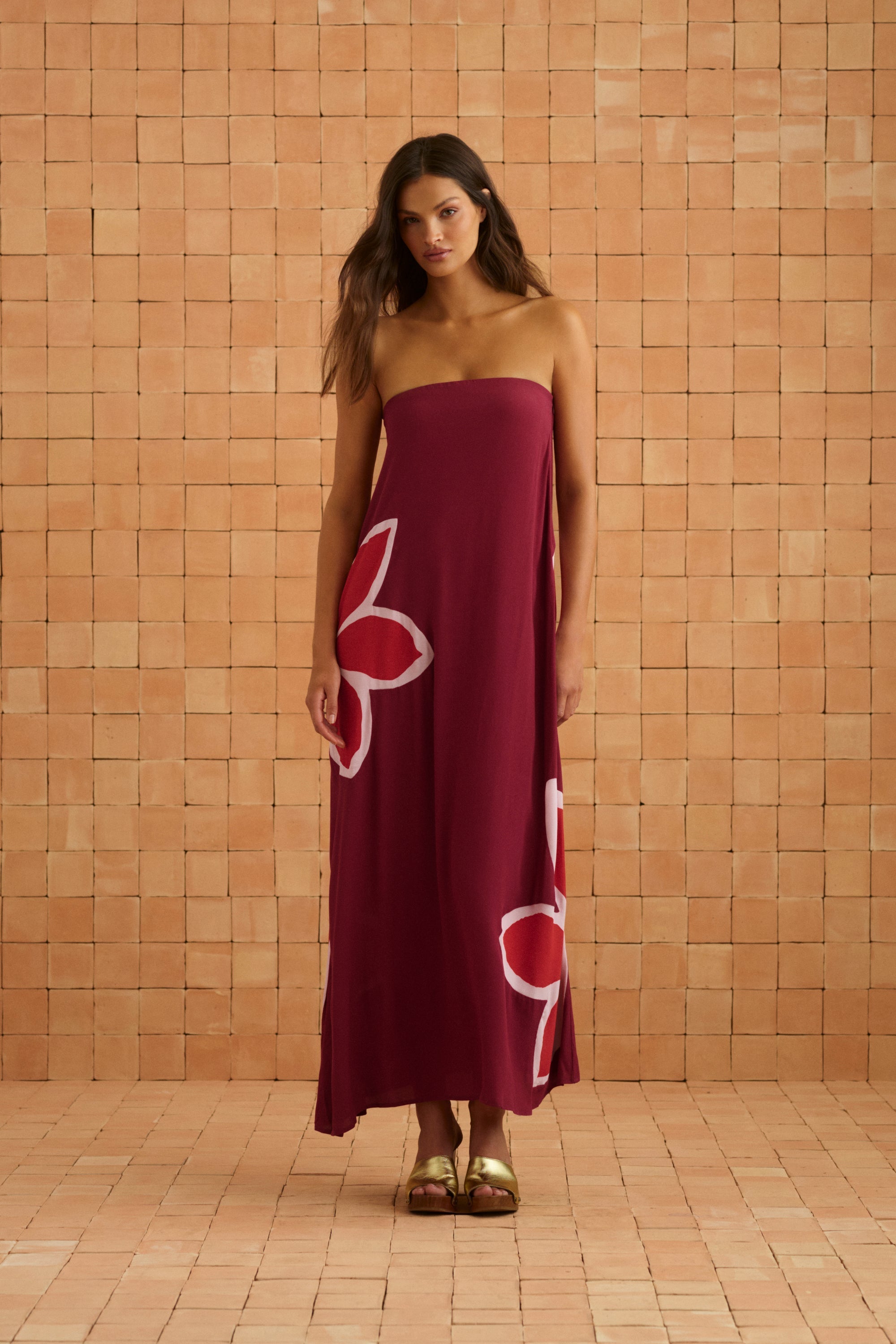 Gina Dress In Gazamia Rosa