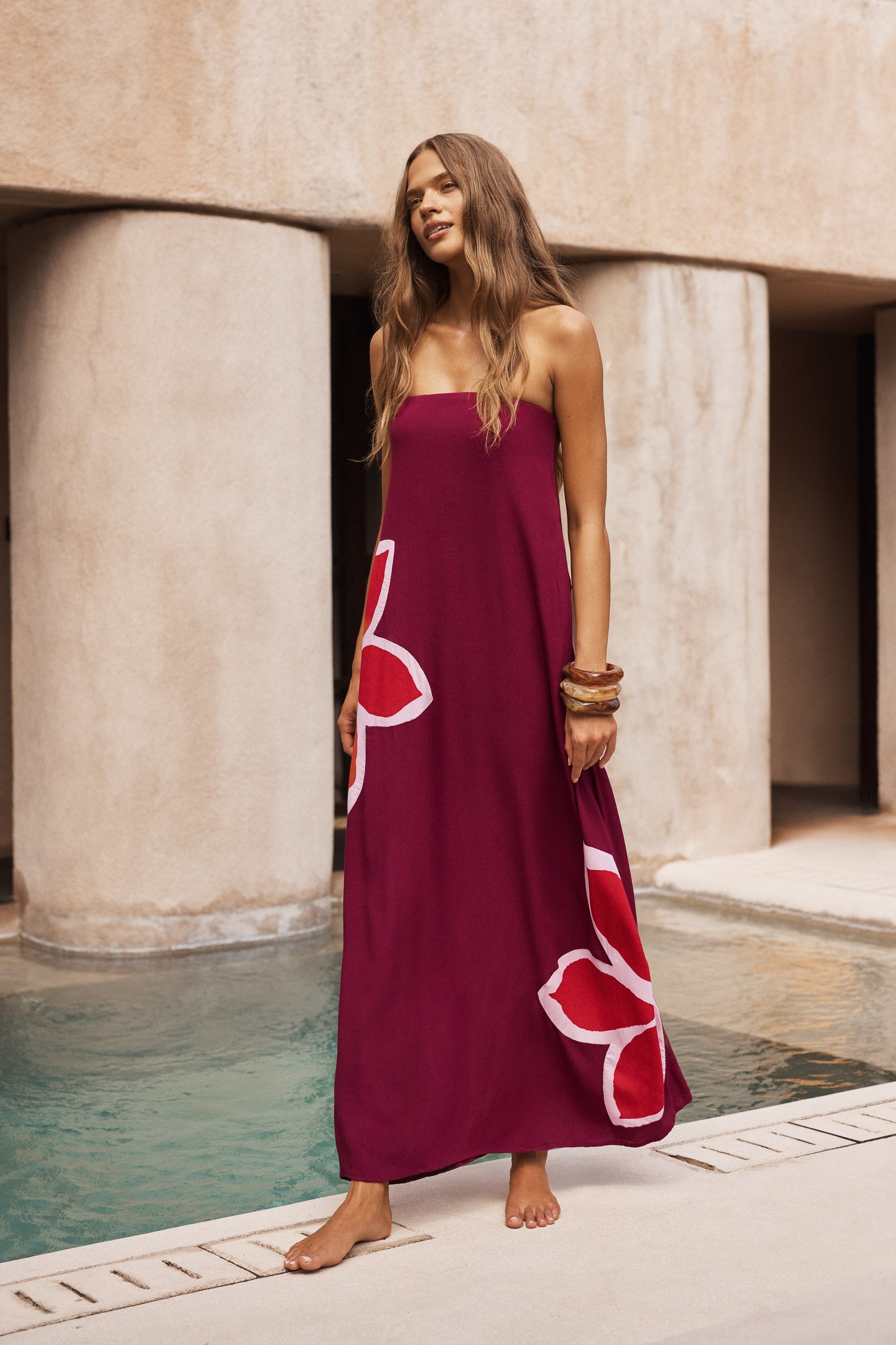 Gina Dress In Gazamia Rosa