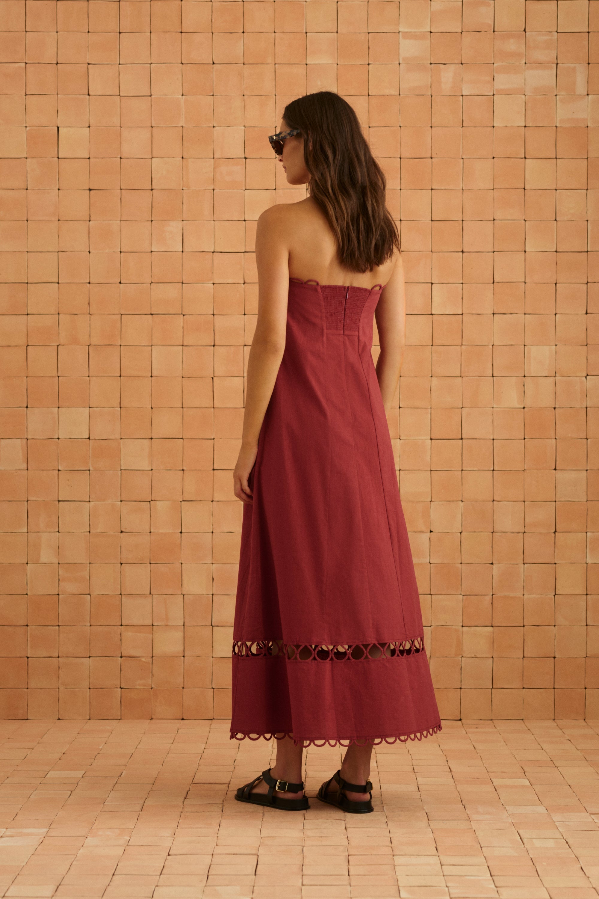 Gina Dress In Sangria