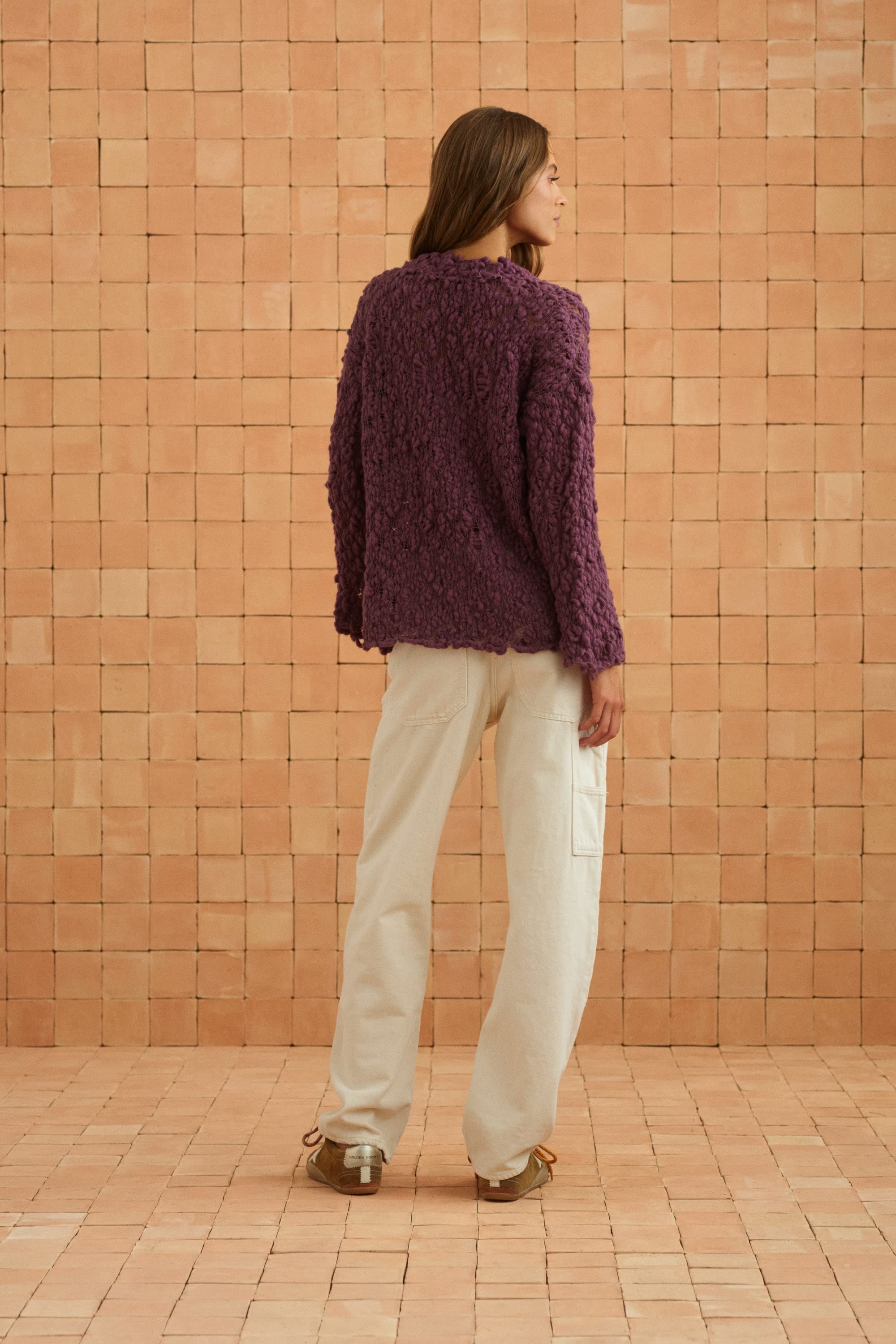 Harper Sweater In Eggplant