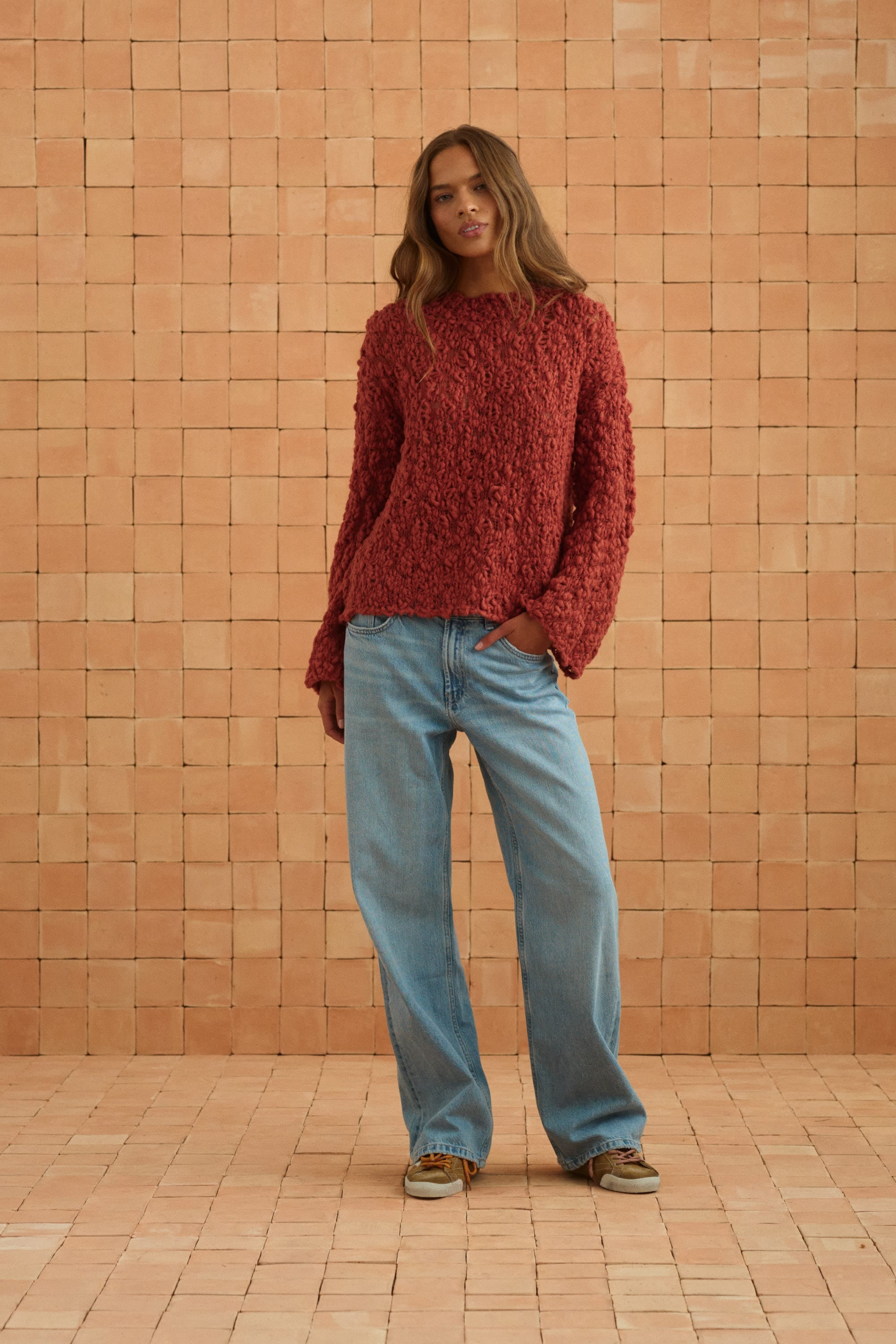 Harper Sweater In Rust
