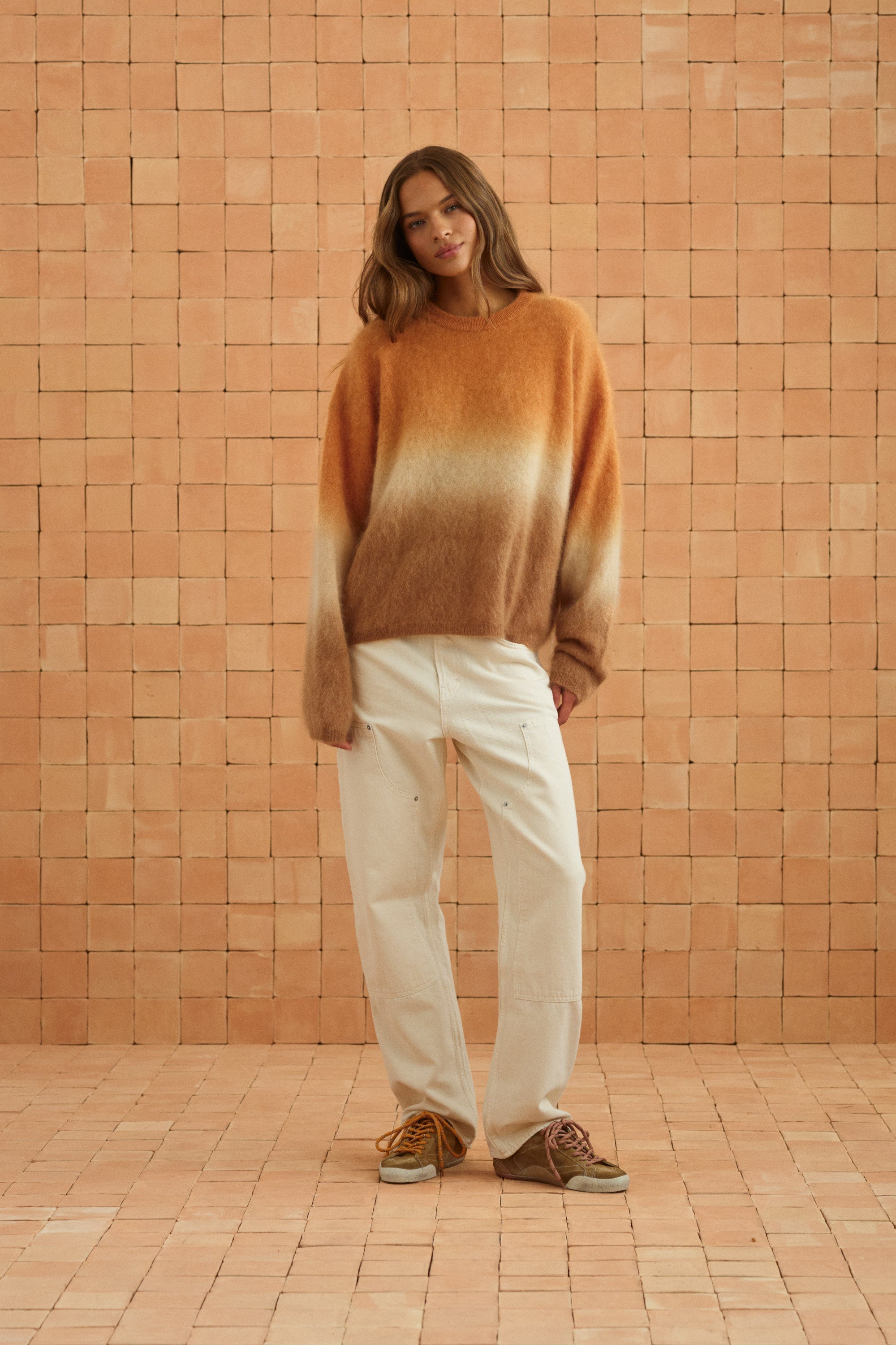 Honey Sweater In Caramel Ombre