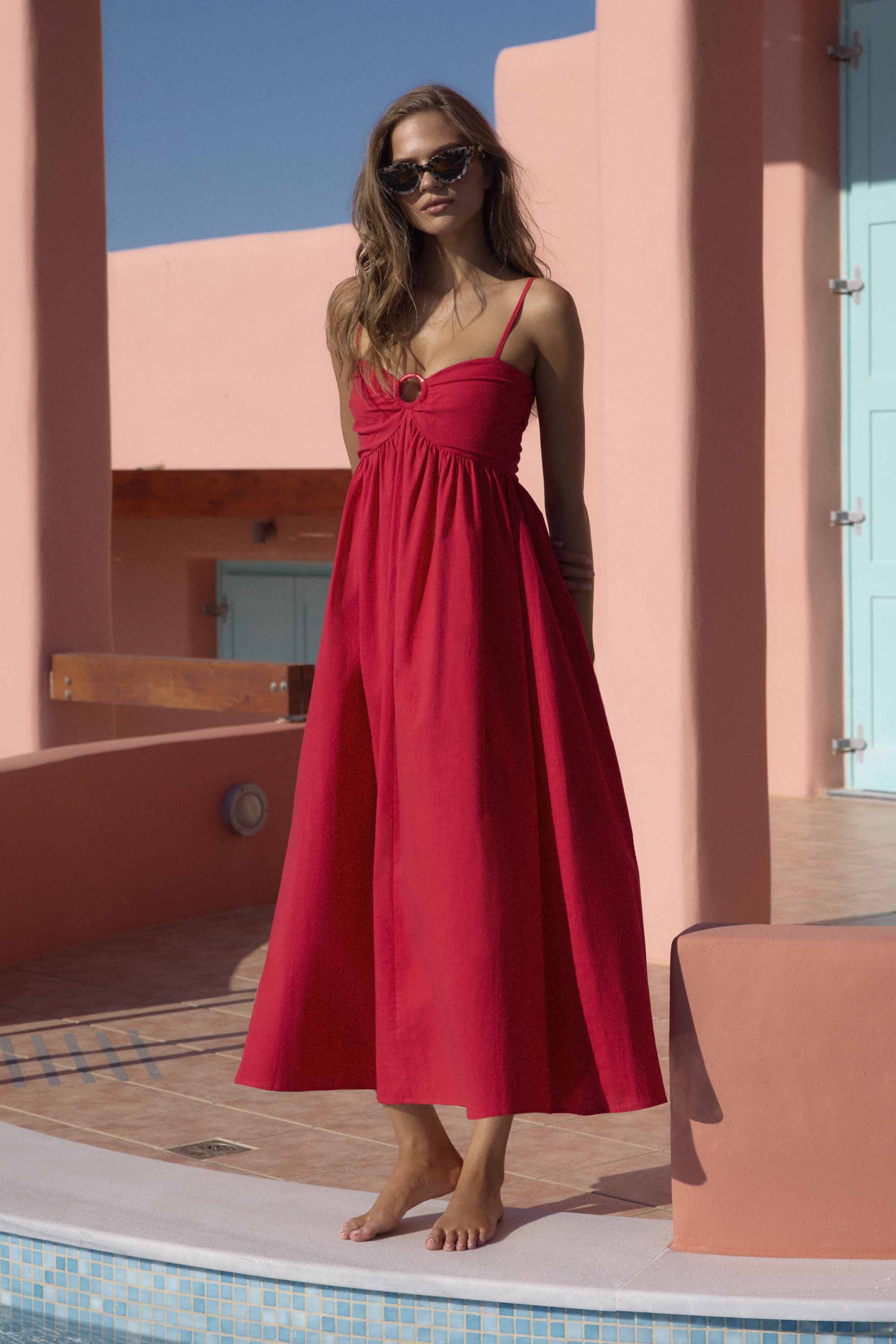 Hula Dress In Poppy