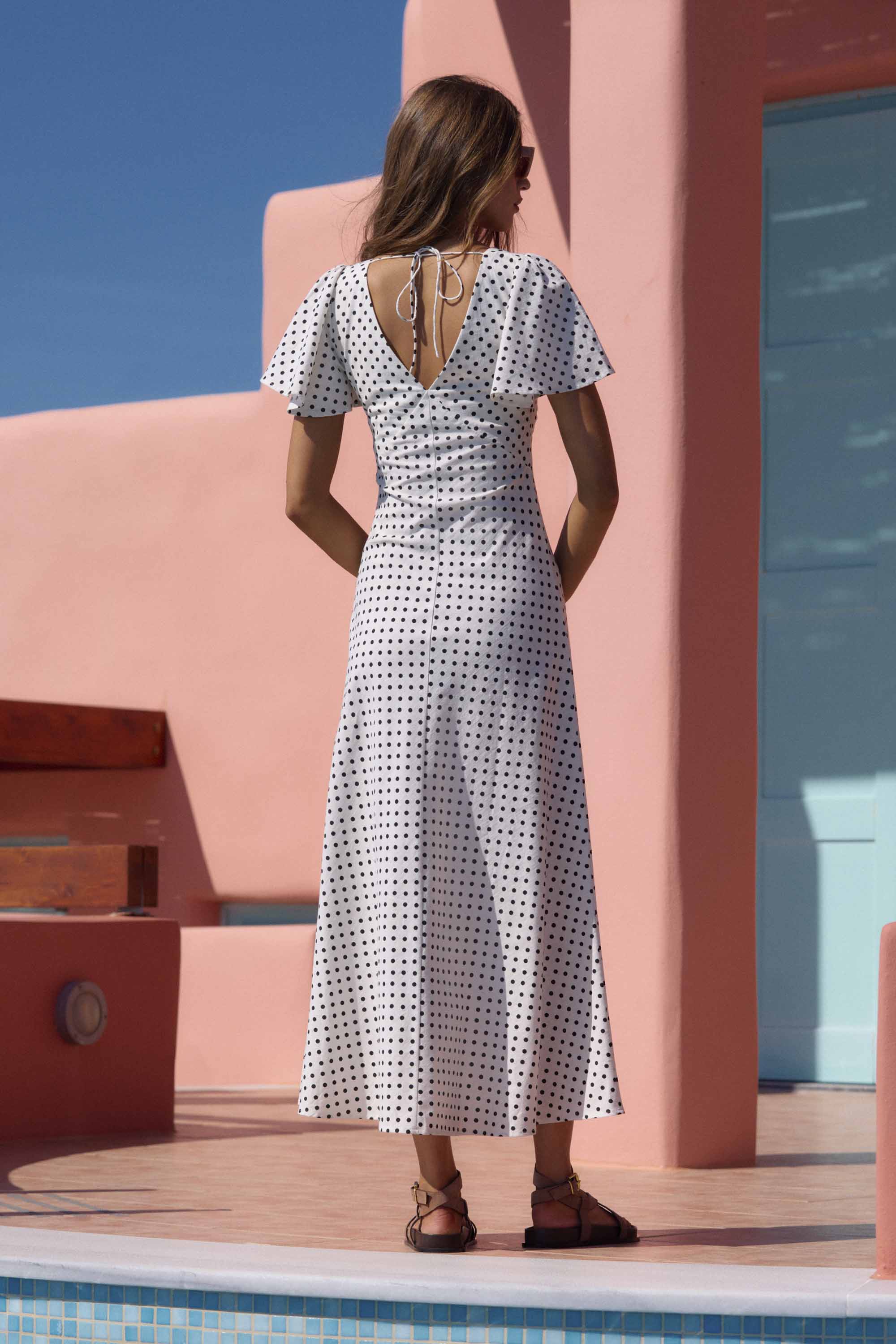Isabella Dress In Coco Spot