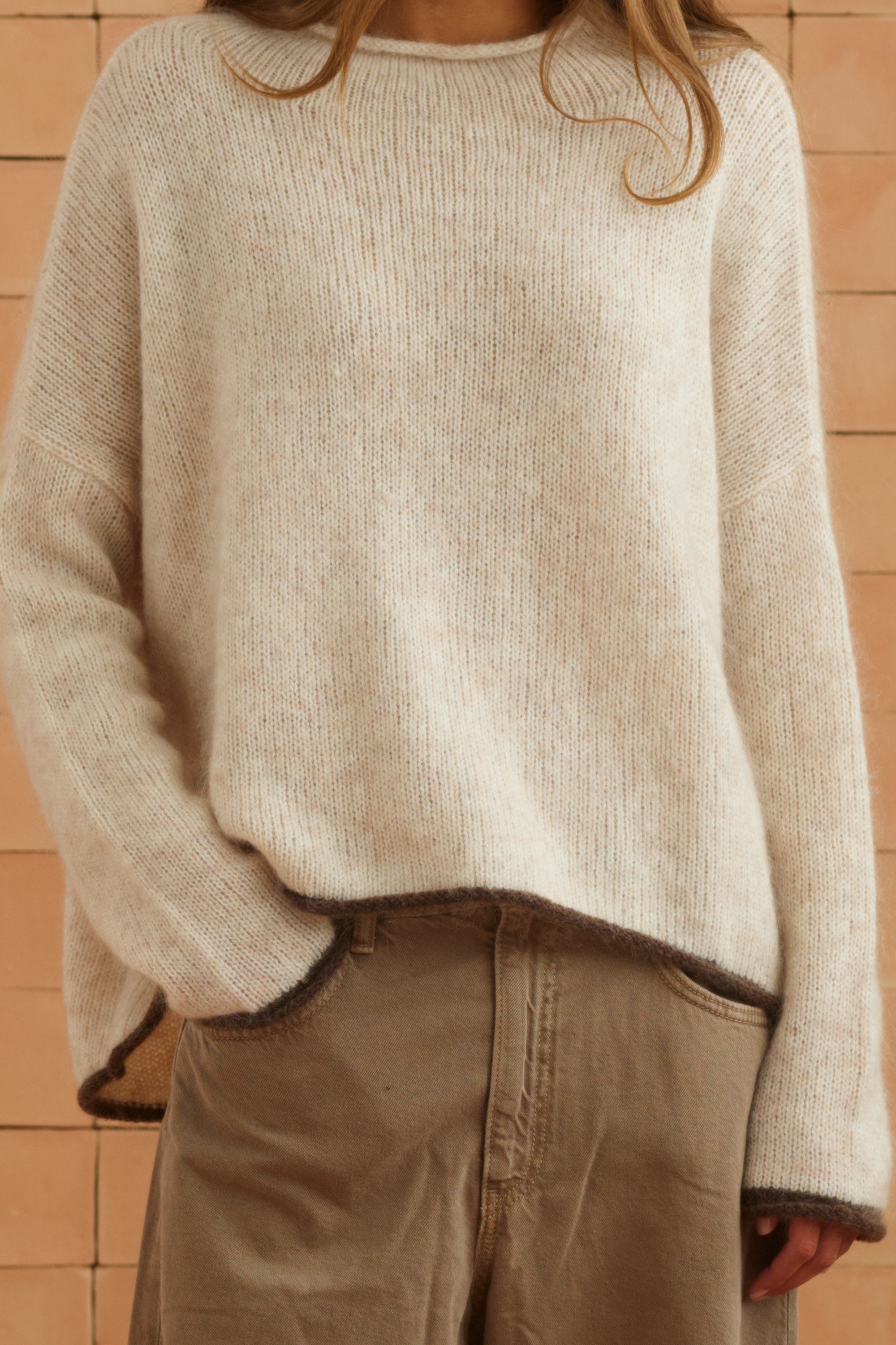 Jaz Knit Sweater In Macadamia