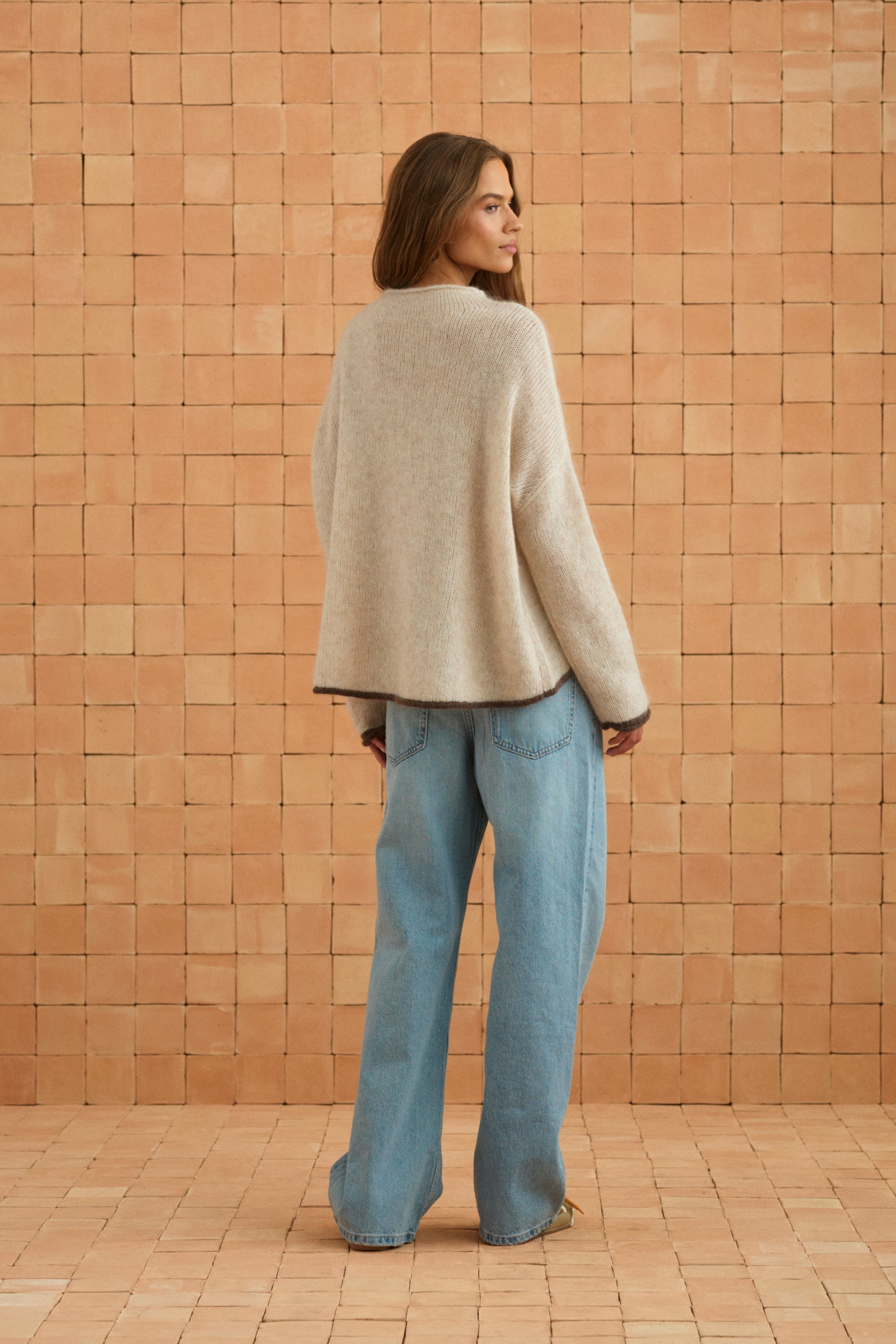 Jaz Knit Sweater In Macadamia