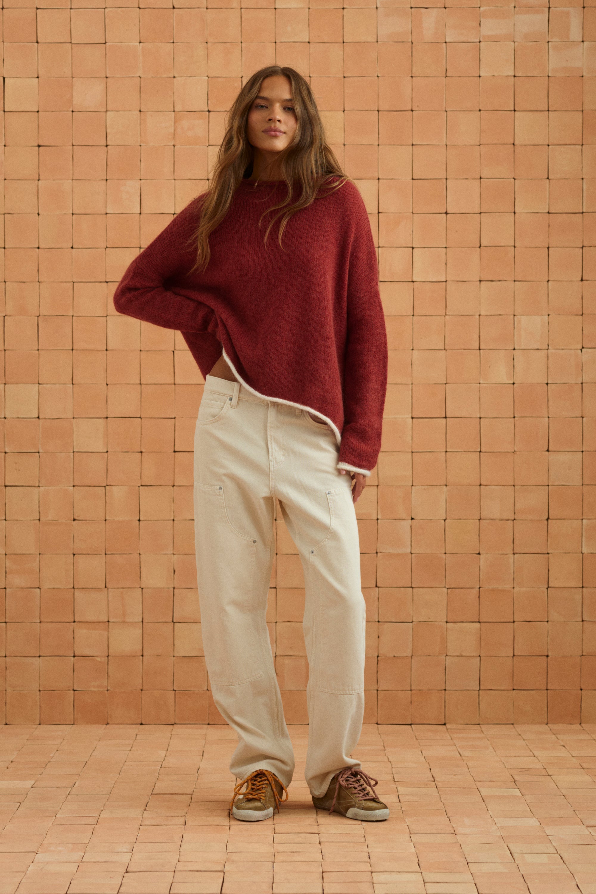 Jaz Knit Sweater In Sangria