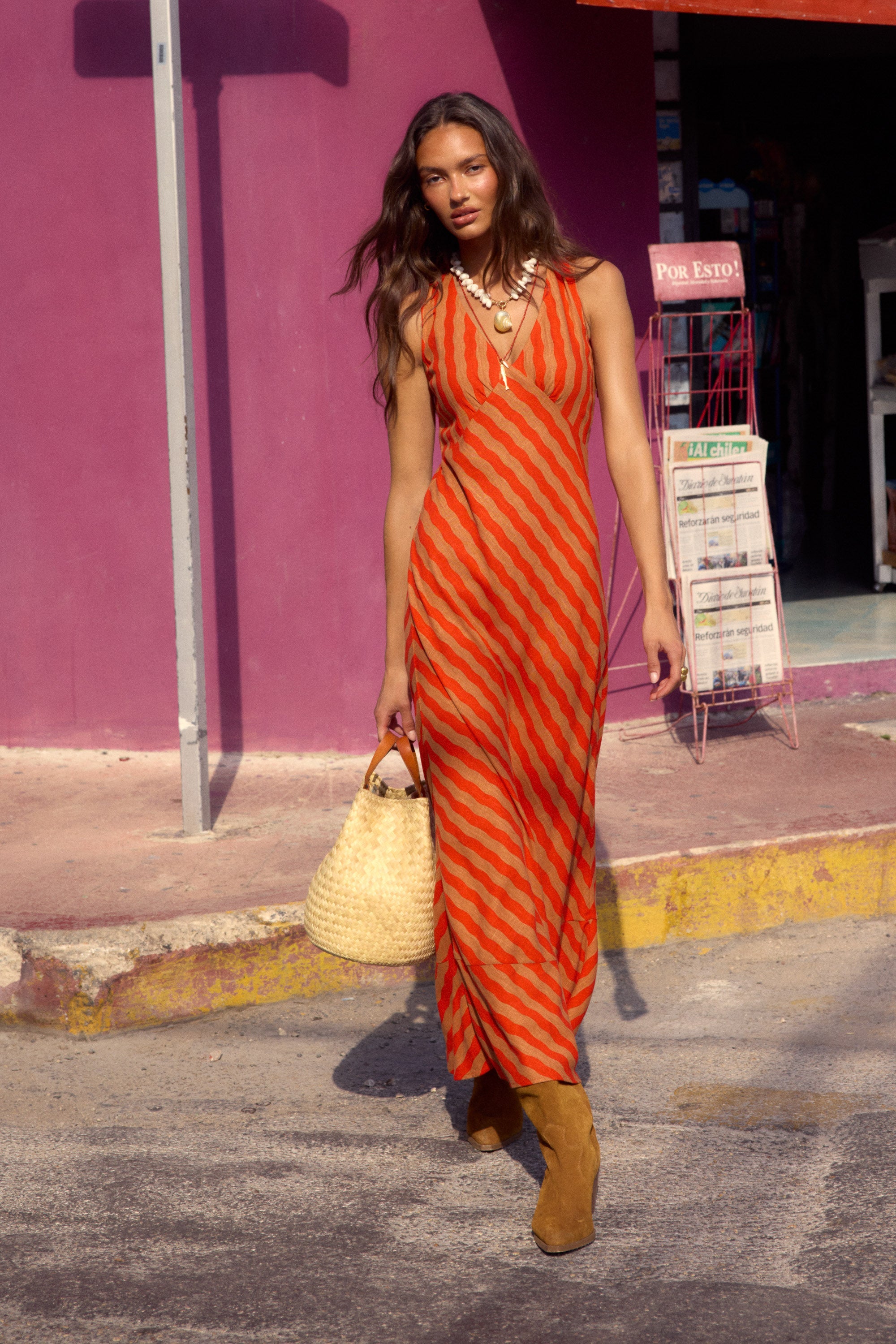 Loren Dress In Papaya